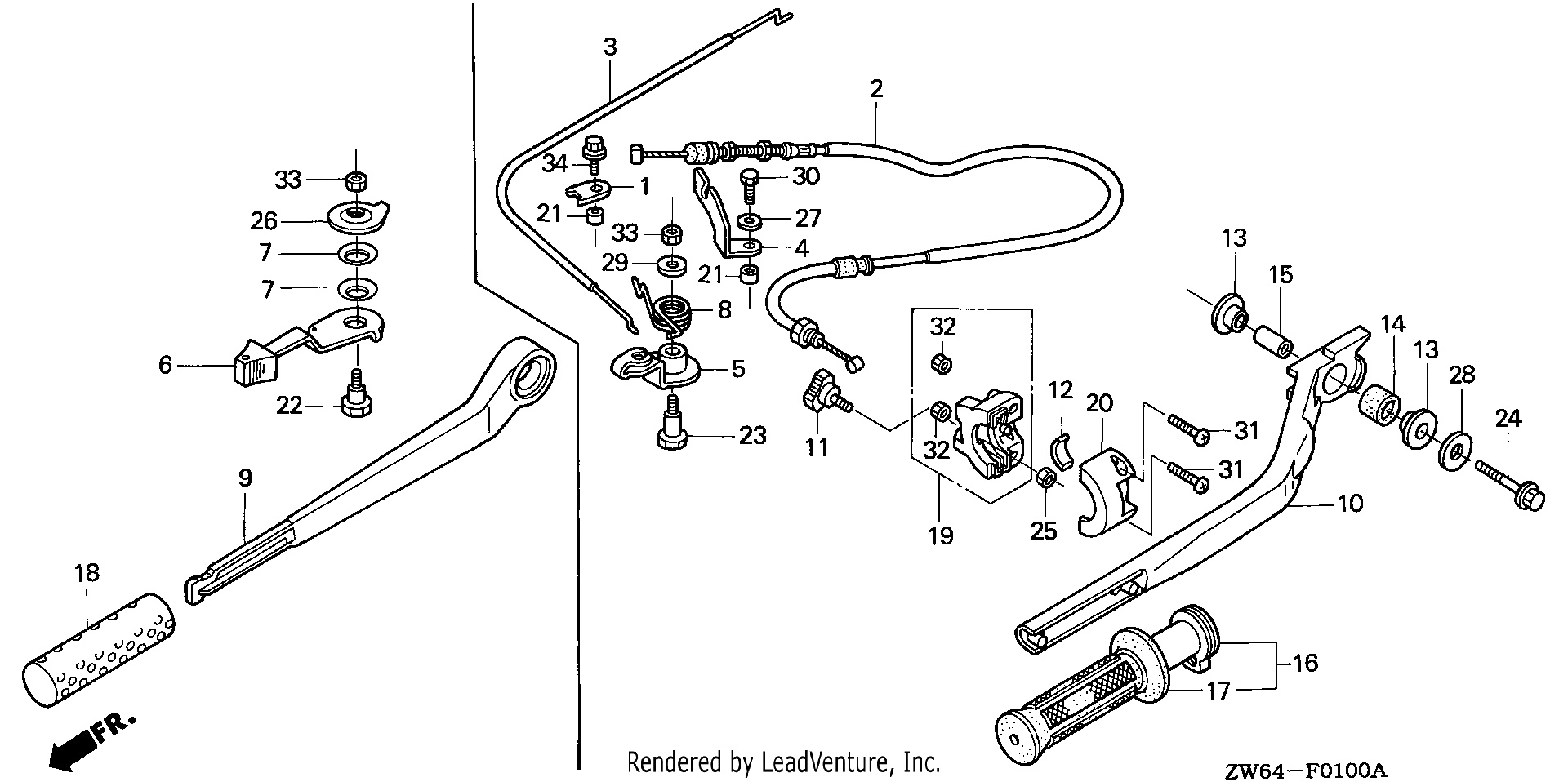 GUIDON@CÂBLE D'ACCÉLÉRATEUR