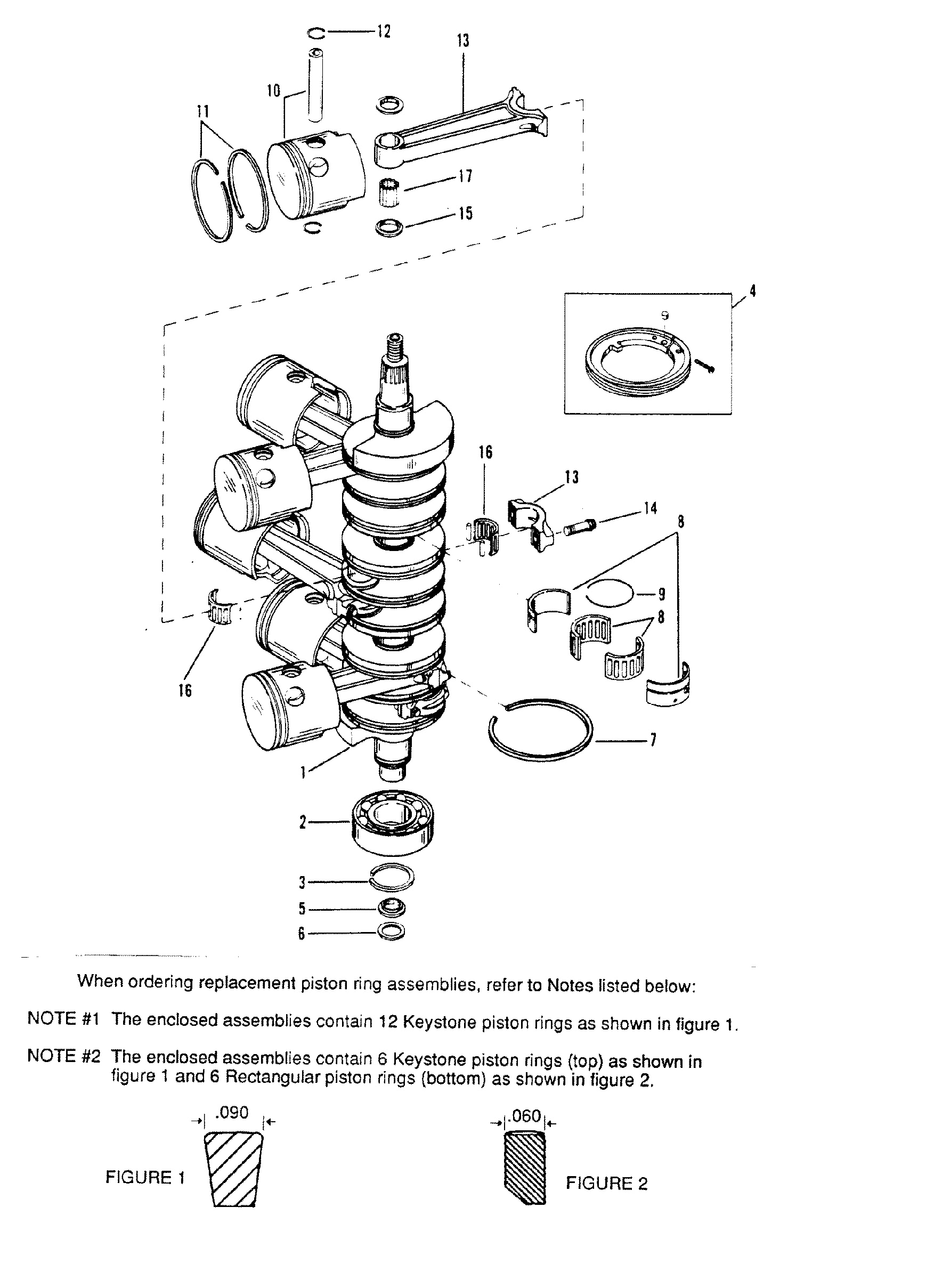VILEBREQUIN, PISTONS ET BIELLES
