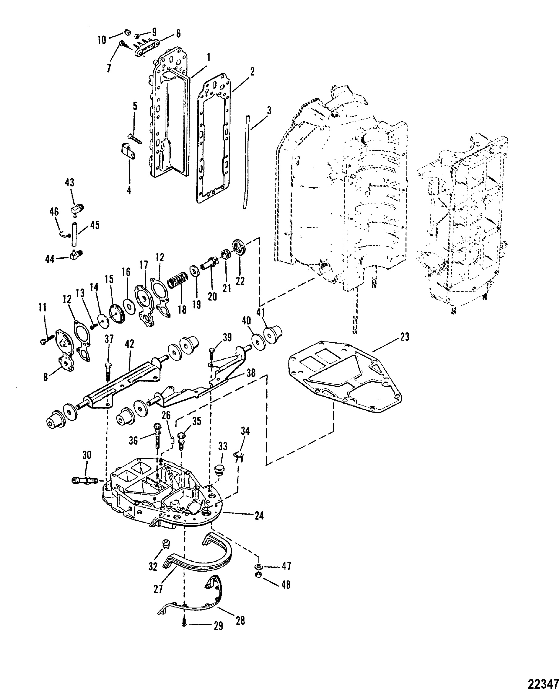 EXHAUST MANIFOLD AND EXHAUST PLATE