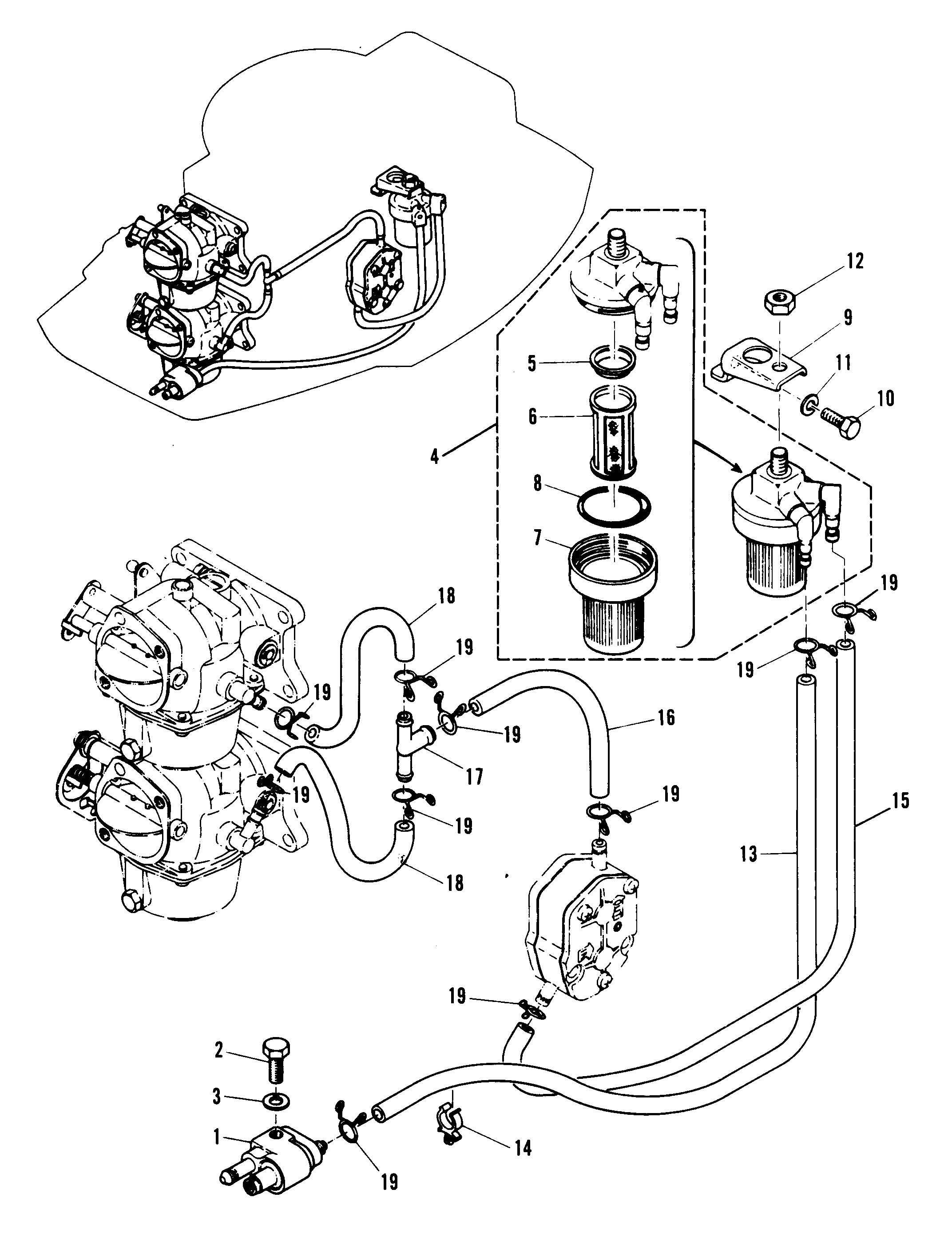 FUEL LINE AND FILTER