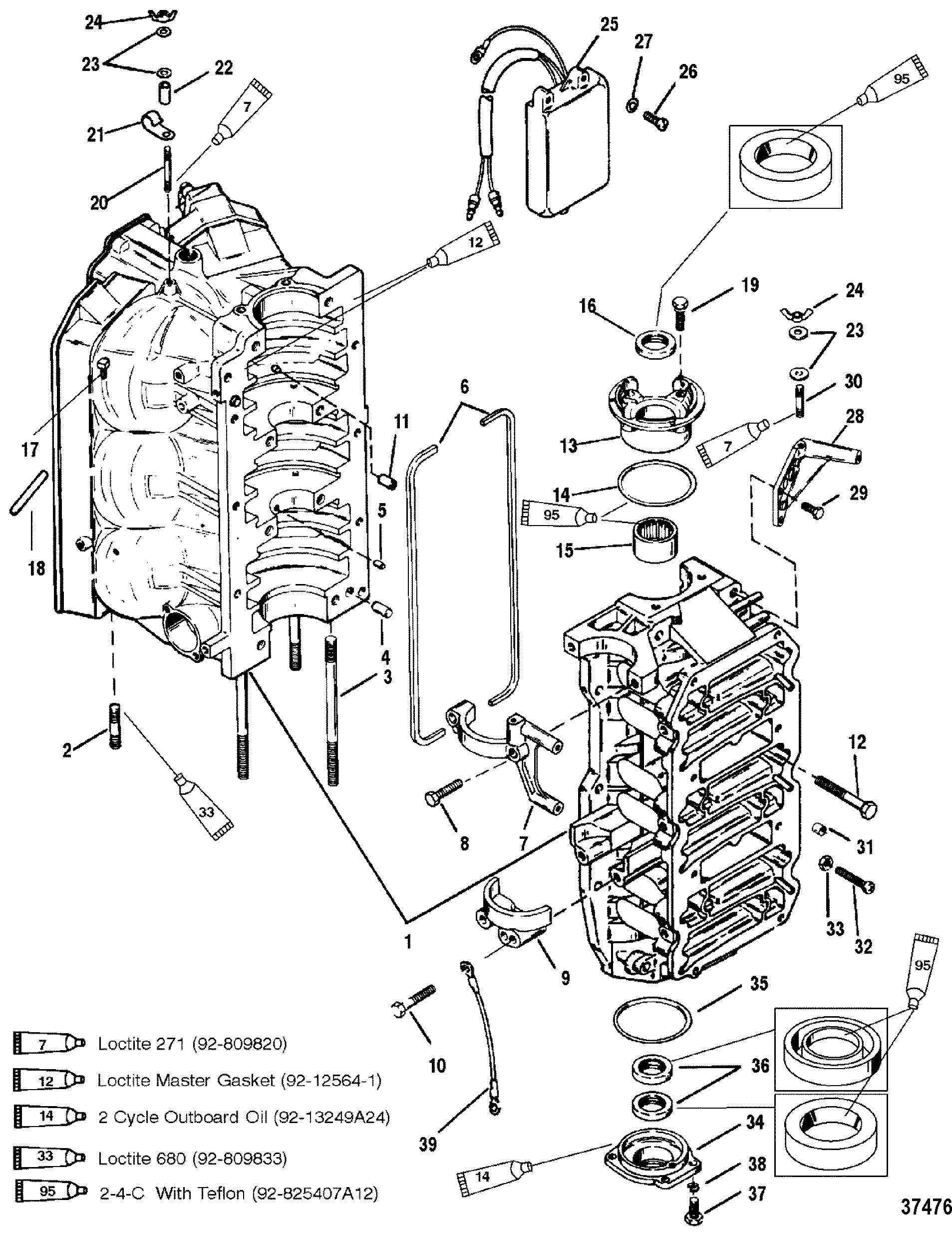 CYLINDER BLOCK AND END CAPS