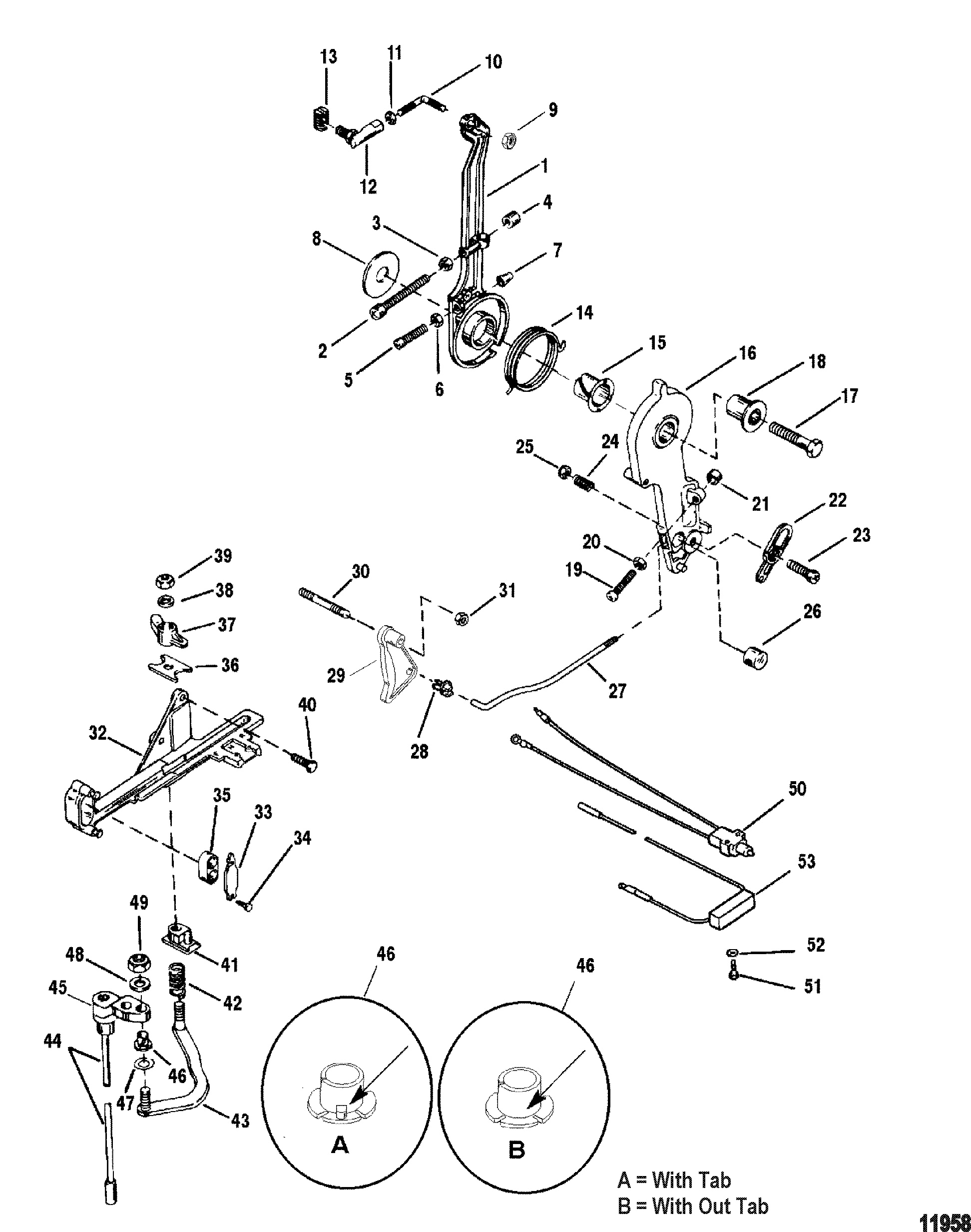 Throttle Lever And Shift Shaft