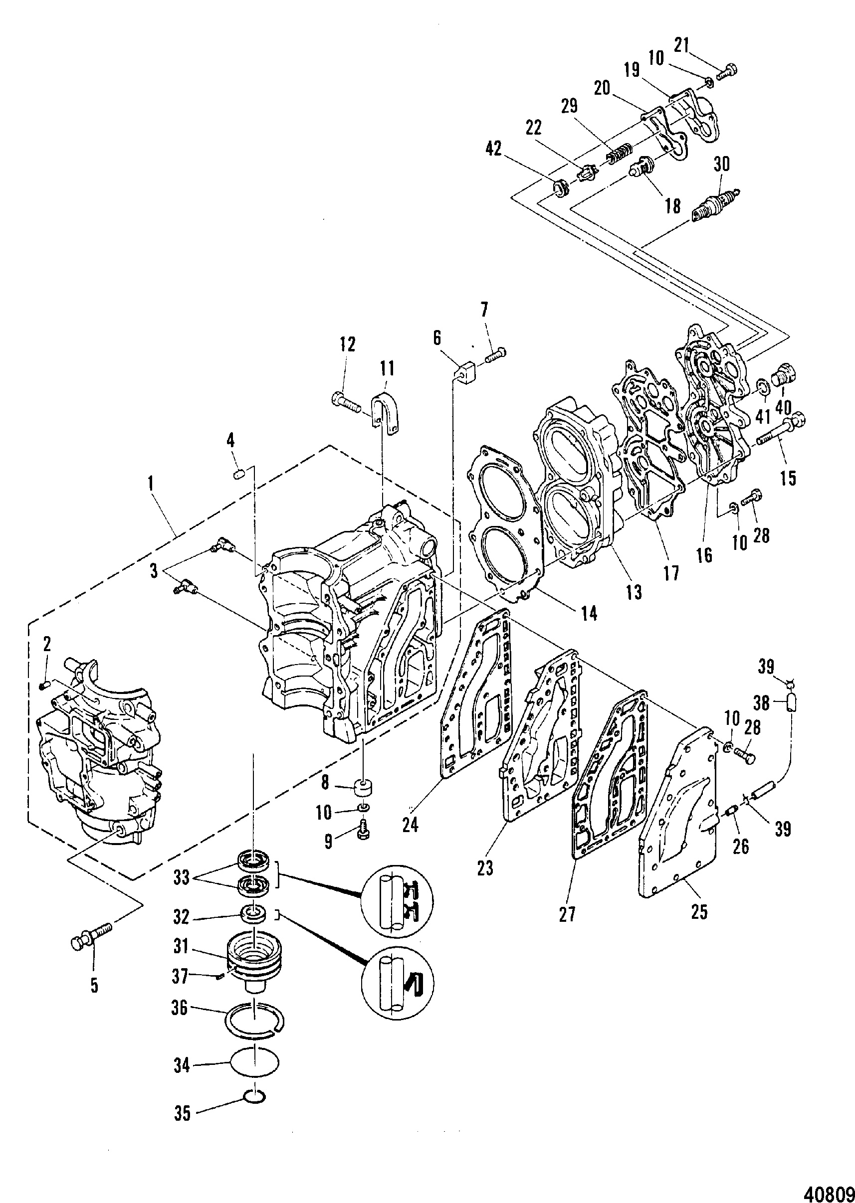CARTER MOTEUR ET CULASSE