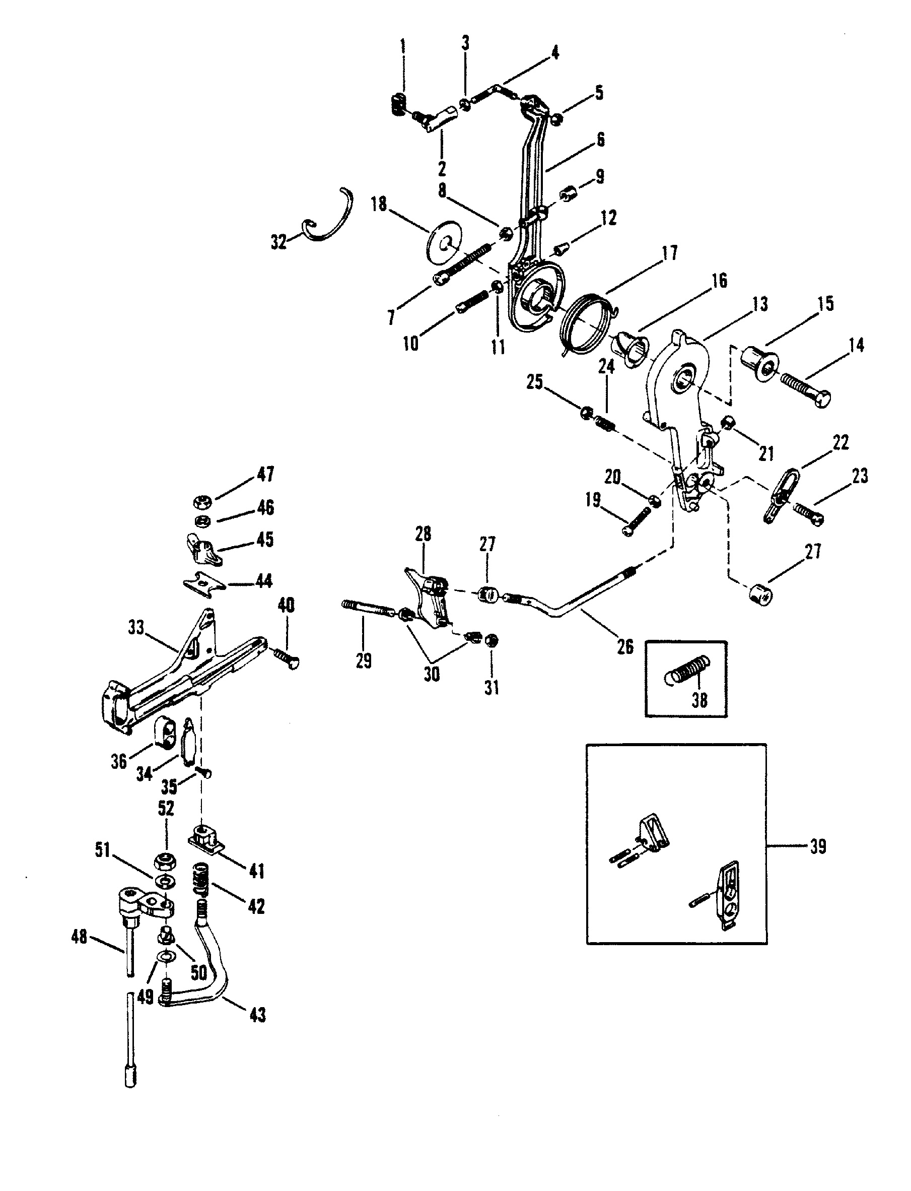 Throttle Lever and Shift Shaft