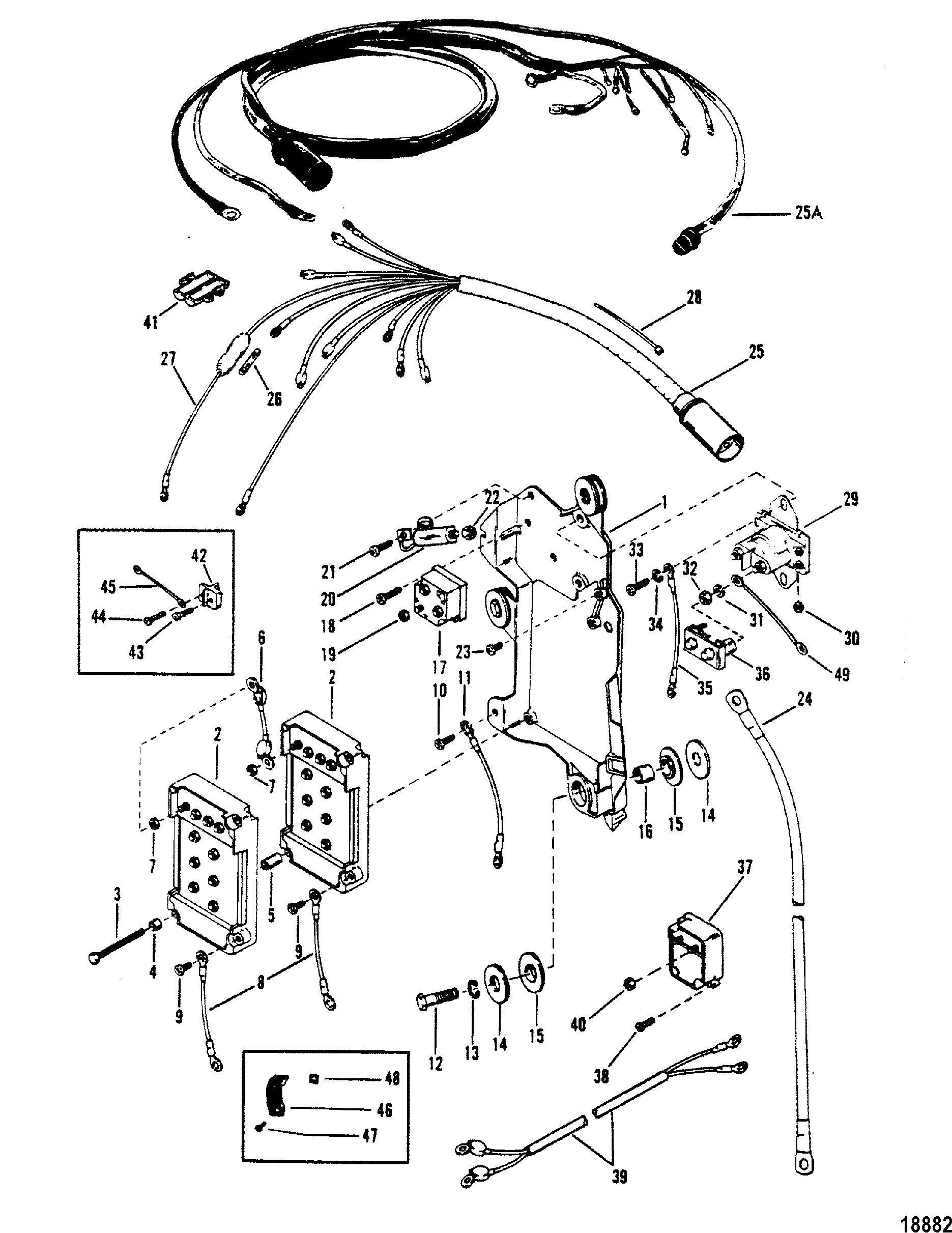 Wiring Harness, Starter Solenoid and Rectifier