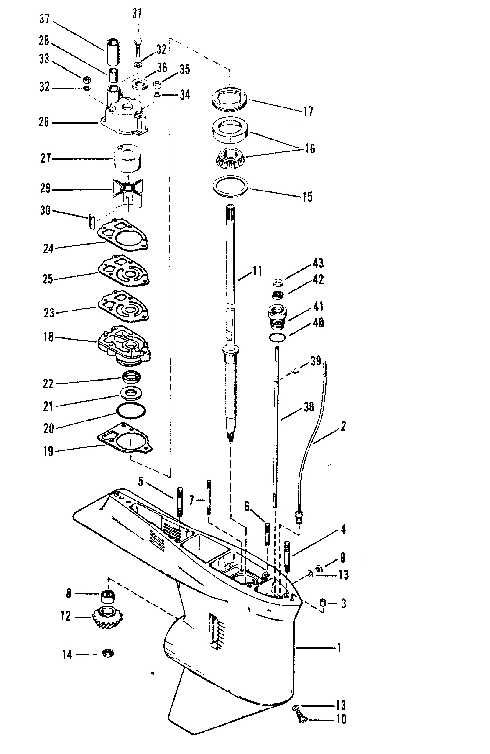 Gear Housing(Driveshaft-Casting # is 1655-9572C)