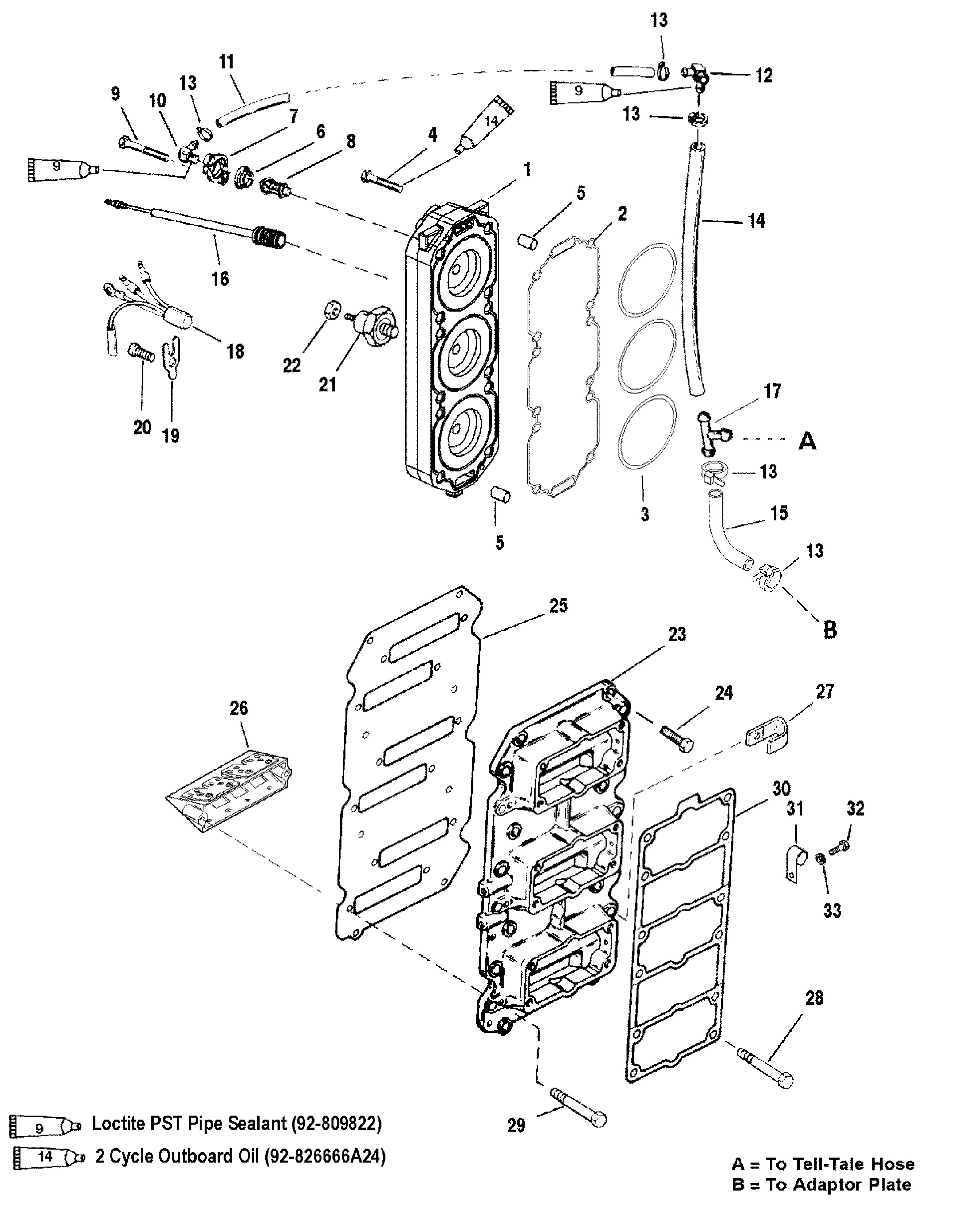 REED BLOCK AND CYLINDER HEAD