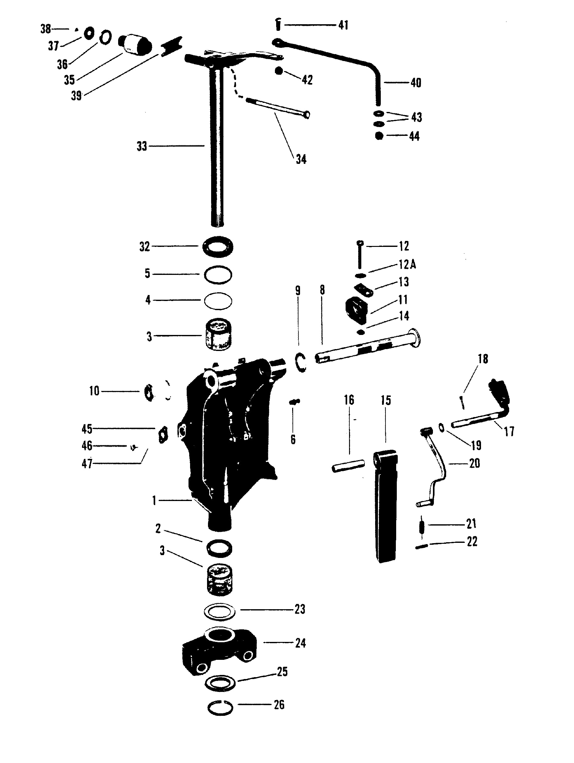 Swivel Bracket(Merc S N-USA-5464485 AUS-8061769 & Below )