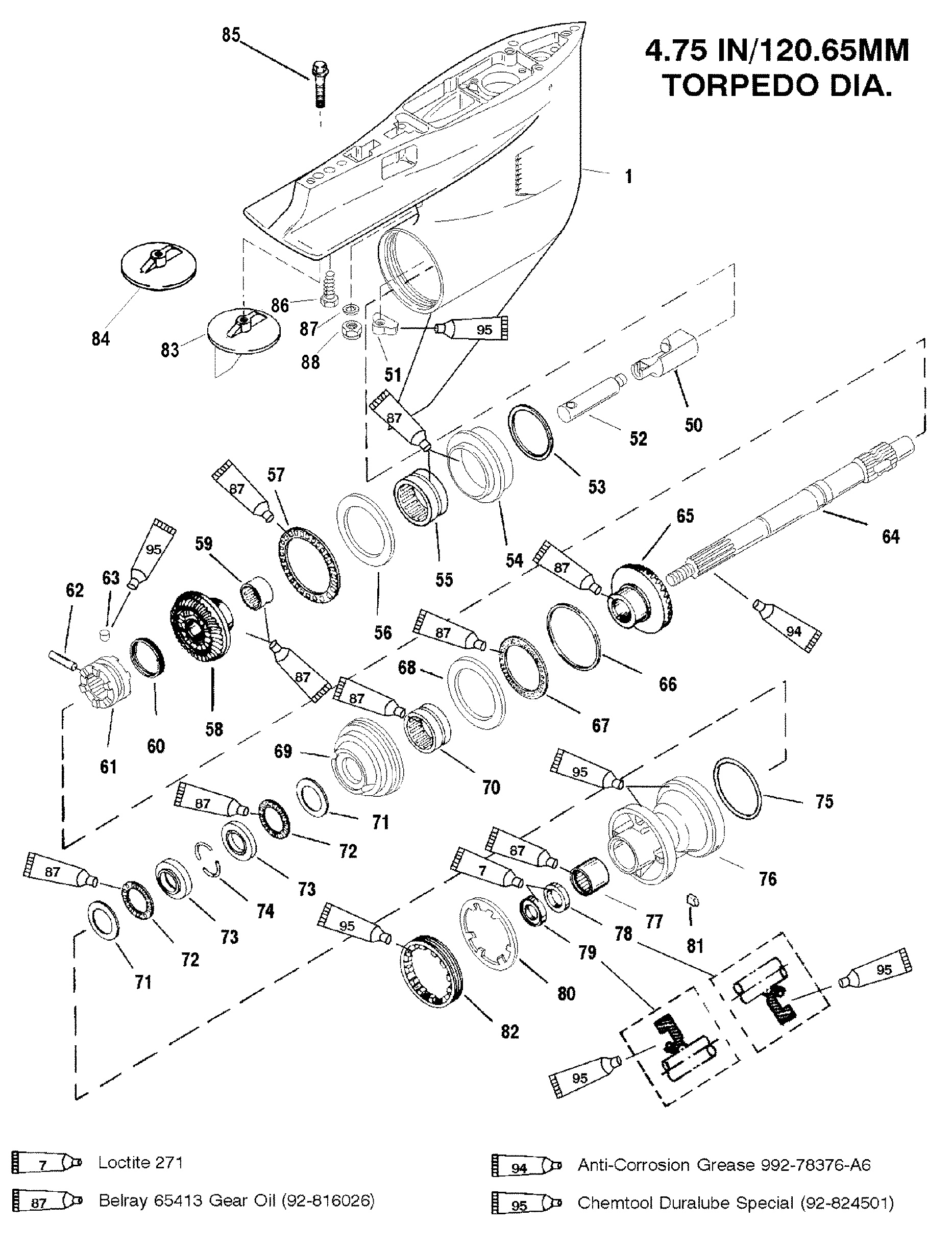 GEAR HOUSING(PROP SHAFT)(COUNTER ROTATION)