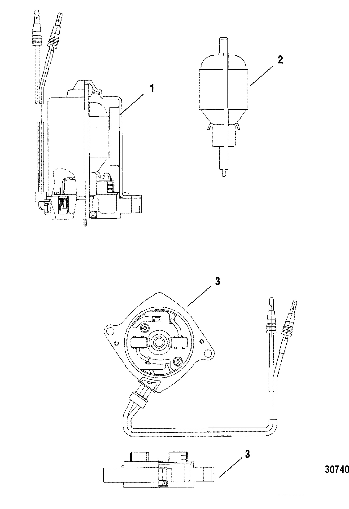 POWER TRIM MOTOR(REMOVEABLE PUMP HOUSING)