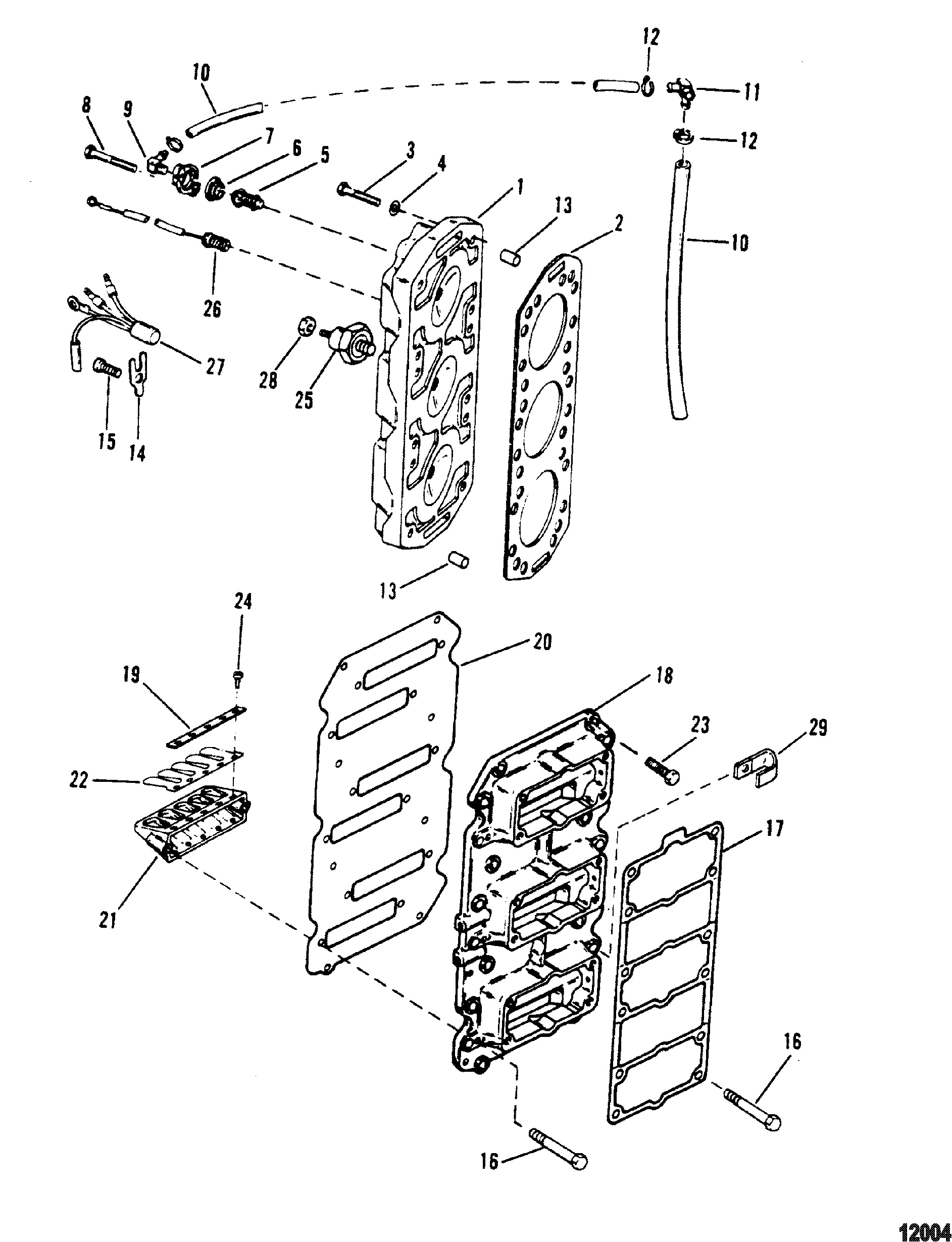 REED BLOCK AND CYLINDER HEAD