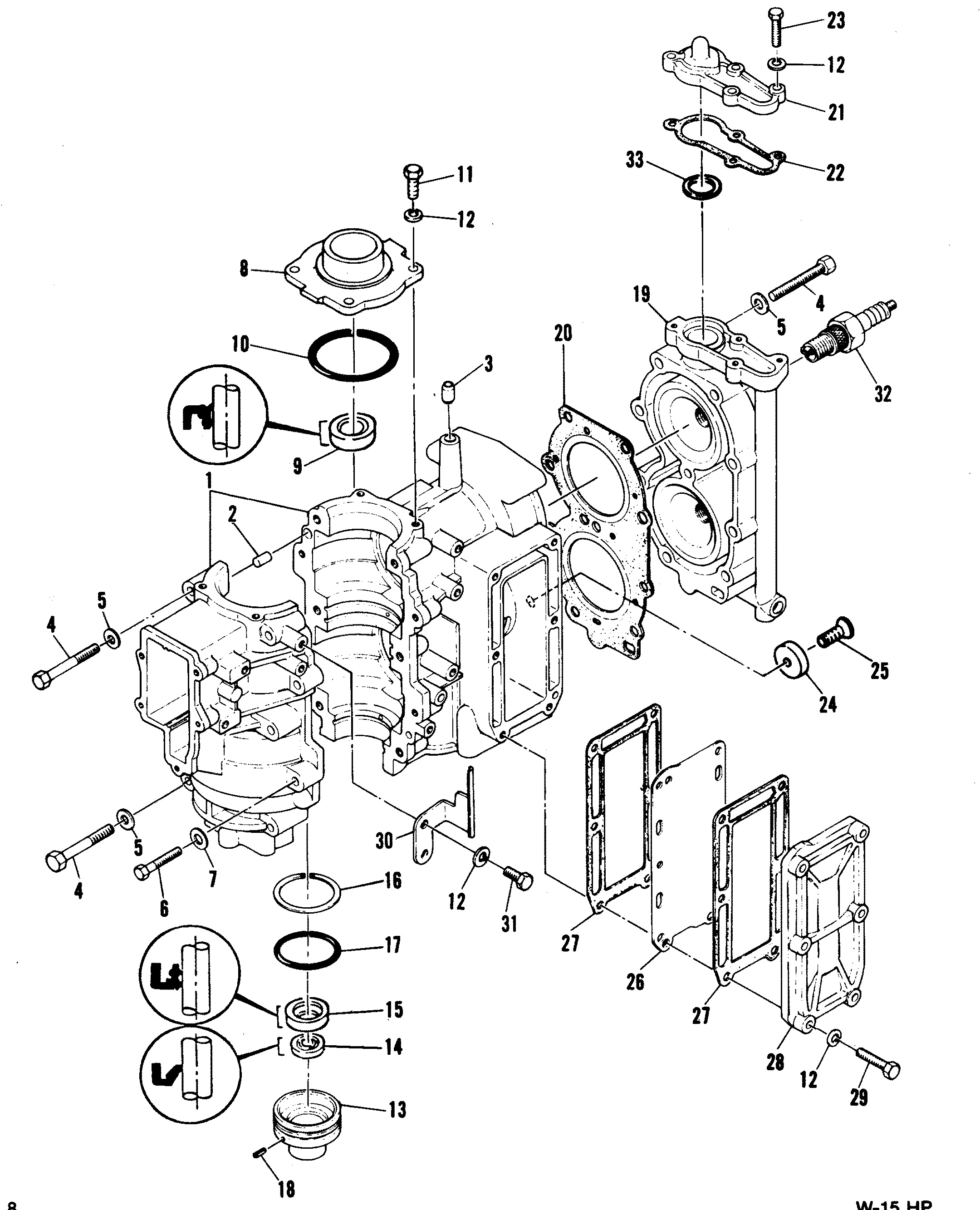 CRANKCASE AND CYLINDER HEAD