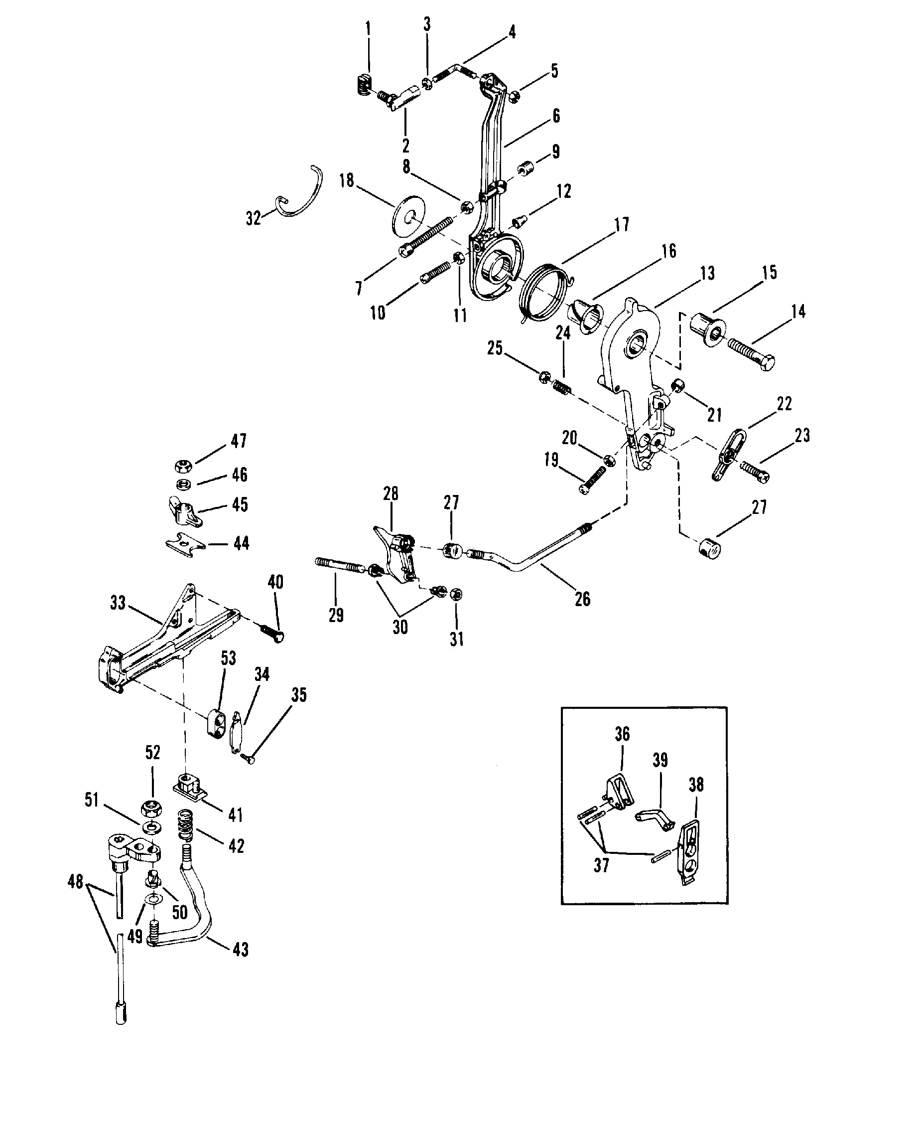 Throttle Lever and Shift Shaft