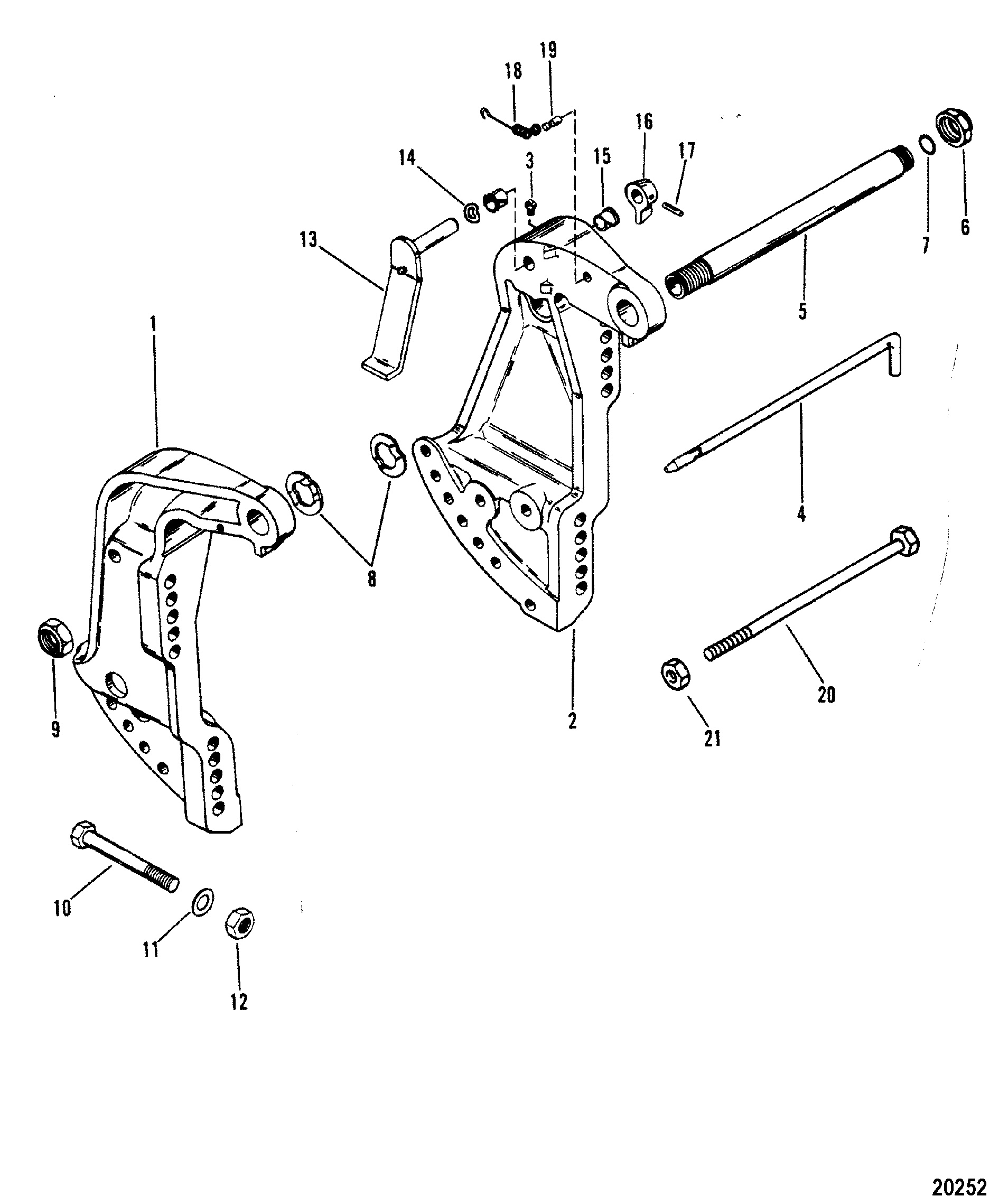 Transom Brackets(S N-6616991 and Up)