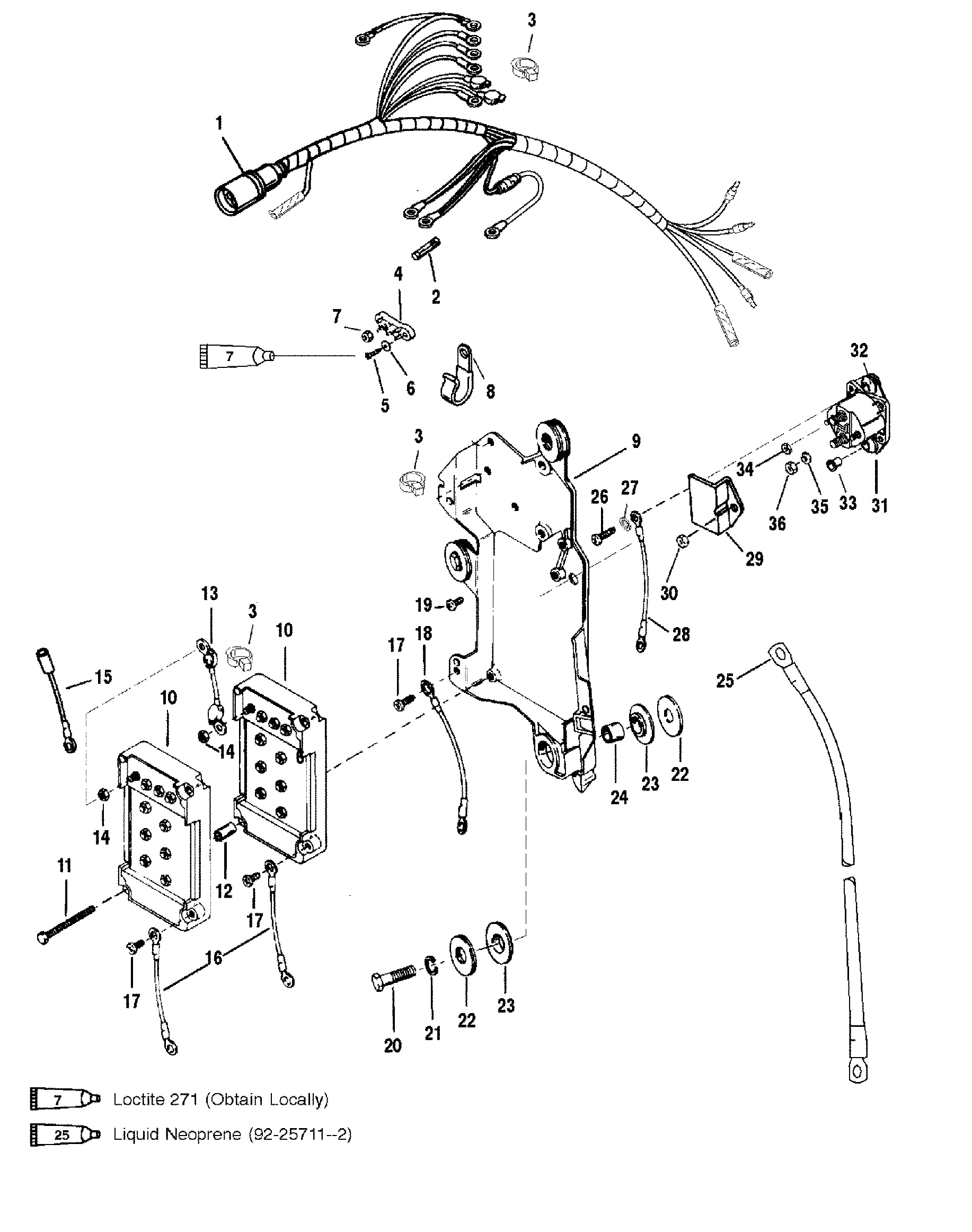 WIRING HARNESS STARTER SOLENOID