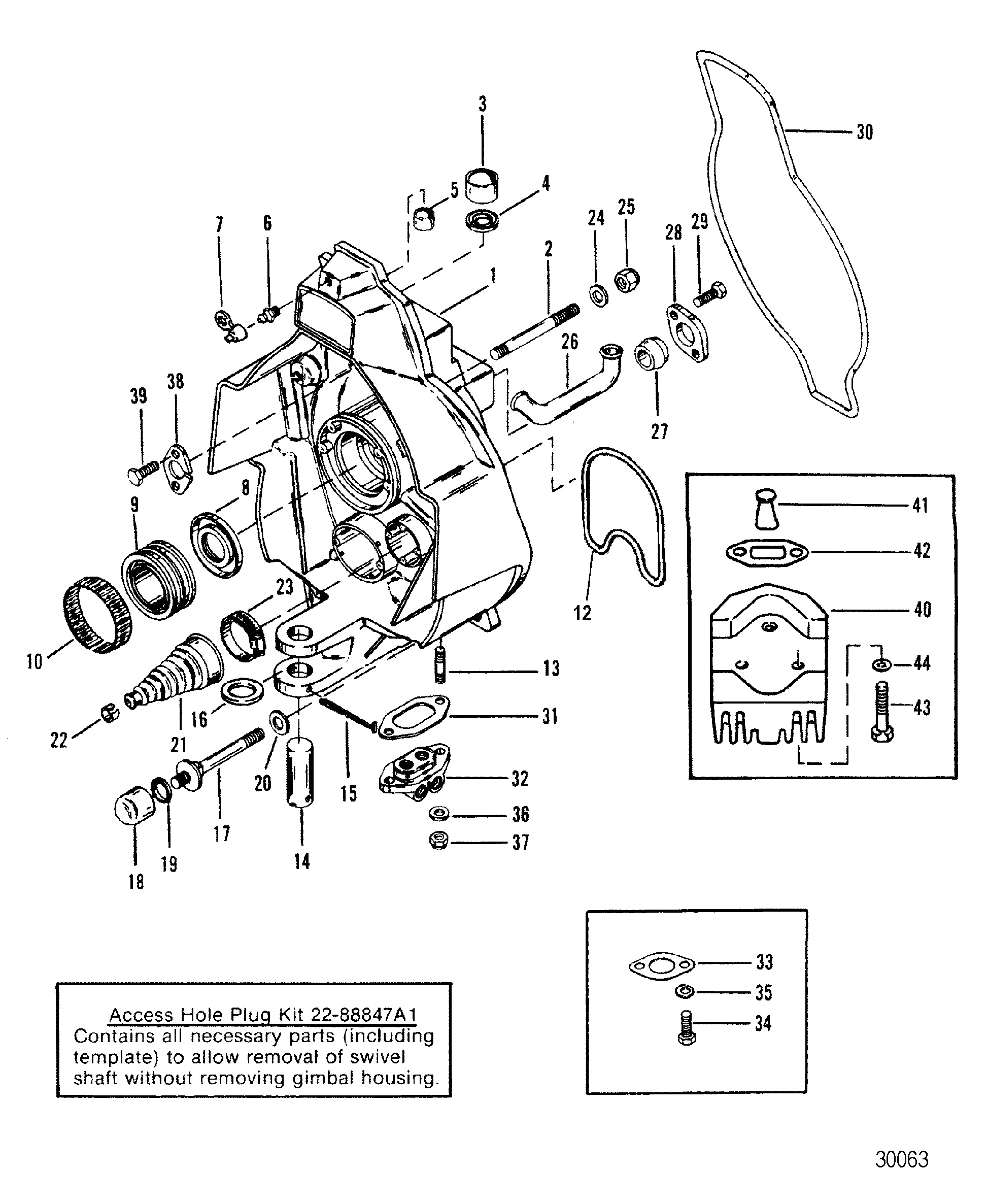 GIMBAL HOUSING SQUARE SQUARE UPPER SWIVEL SHAFT
