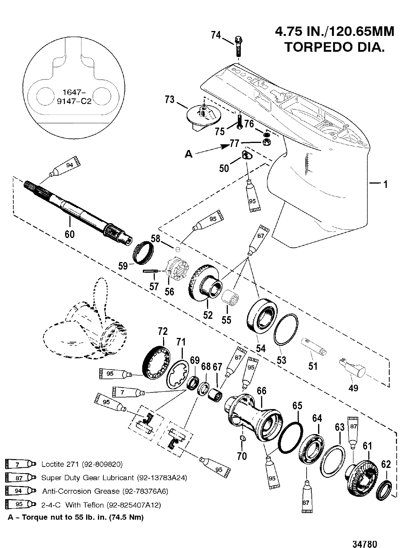 GEAR HOUSING(PROP SHAFT)(STANDARD ROTATION)