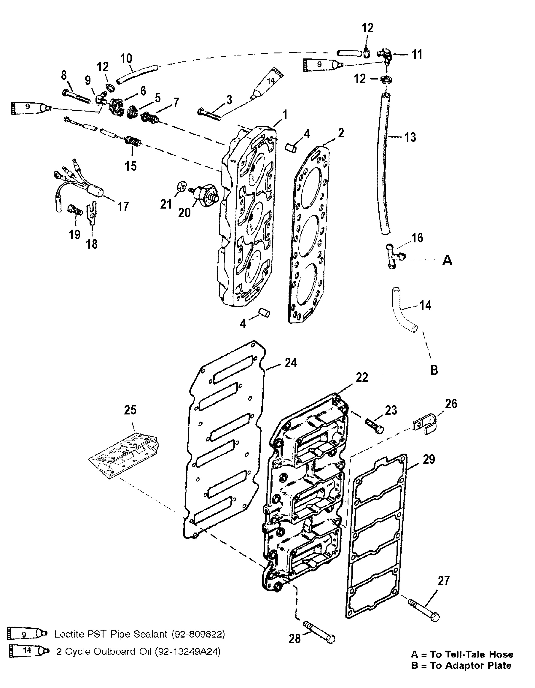 REED BLOCK AND CYLINDER HEAD