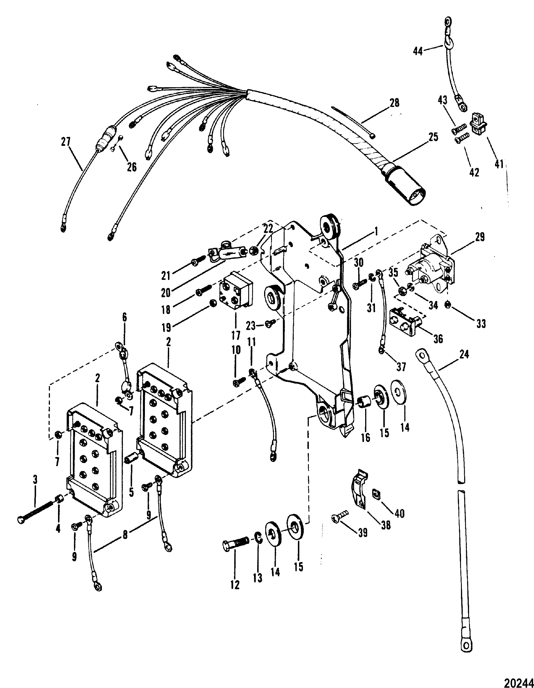 Wiring Harness, Starter Solenoid and Rectifier