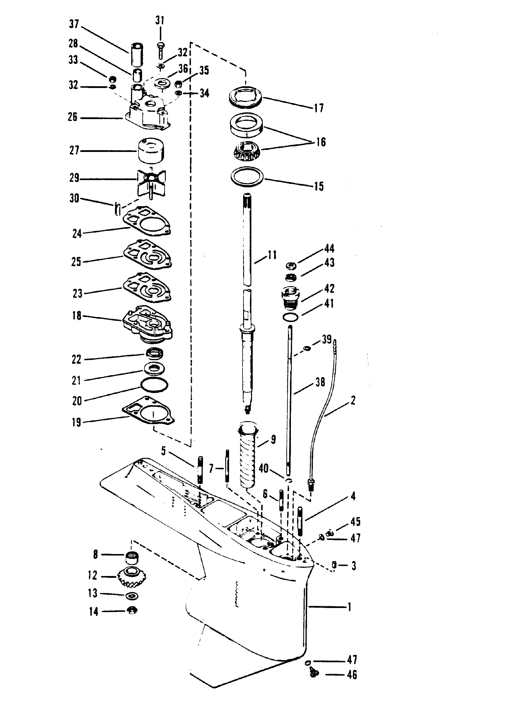 Gear Housing(Driveshaft)(With a Driveshaft Nut)