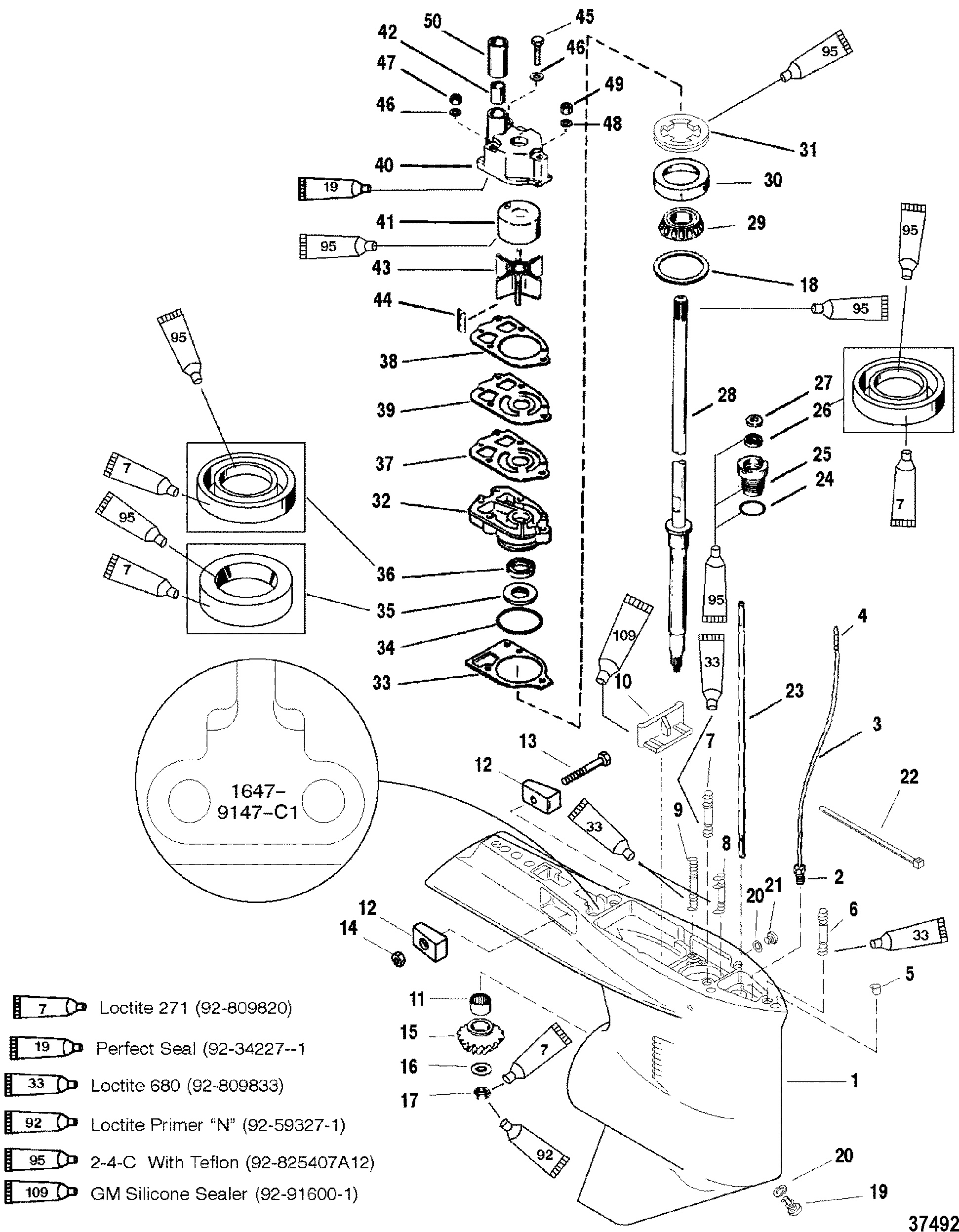 GEAR HSG(DRIVESHAFT)(STD ROTATION) (S N-0G437999, BELOW)