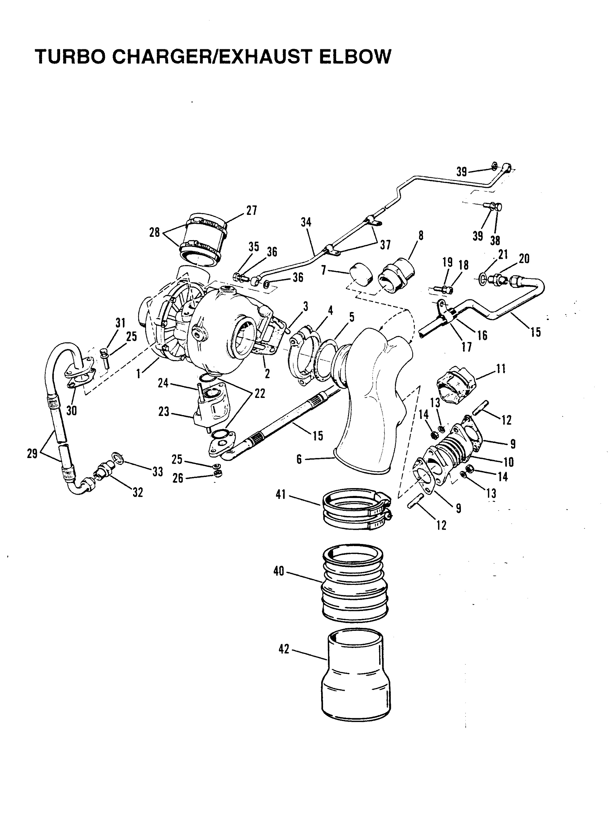 TURBO CHARGER EXHAUST ELBOW (INBOARD)