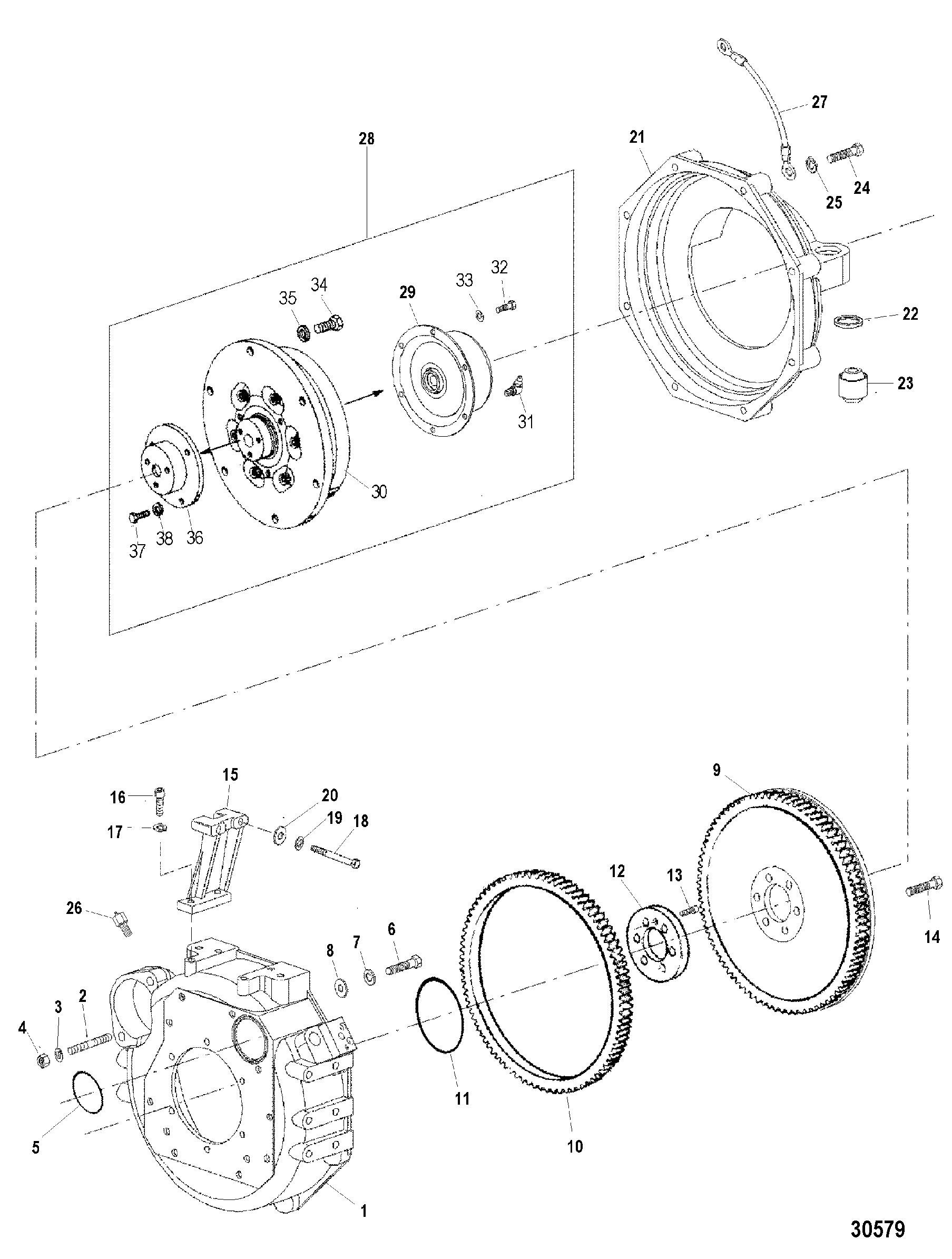 FLYWHEEL HOUSING(STERN DRIVE)