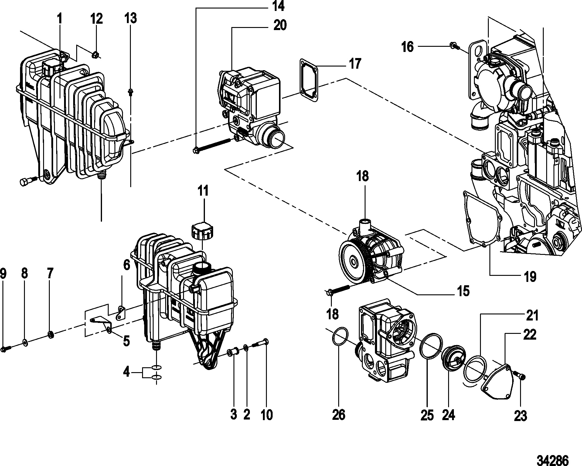 Componentes del sistema de refrigeración