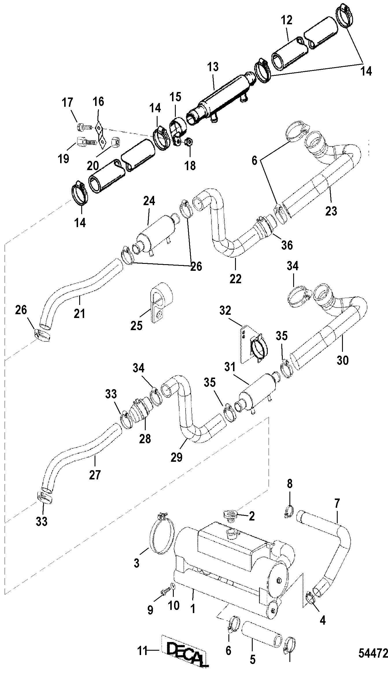 HEAT EXCHANGER AND HOSES