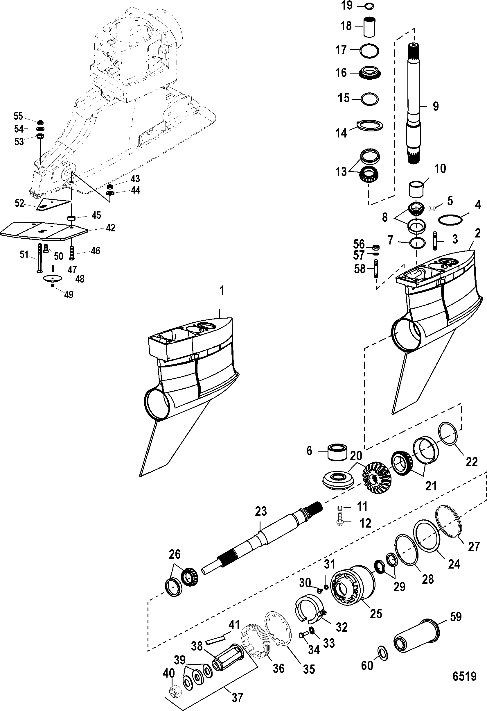 Gear Housing(Bravo I XR SportMaster)(0M955633 and Below)