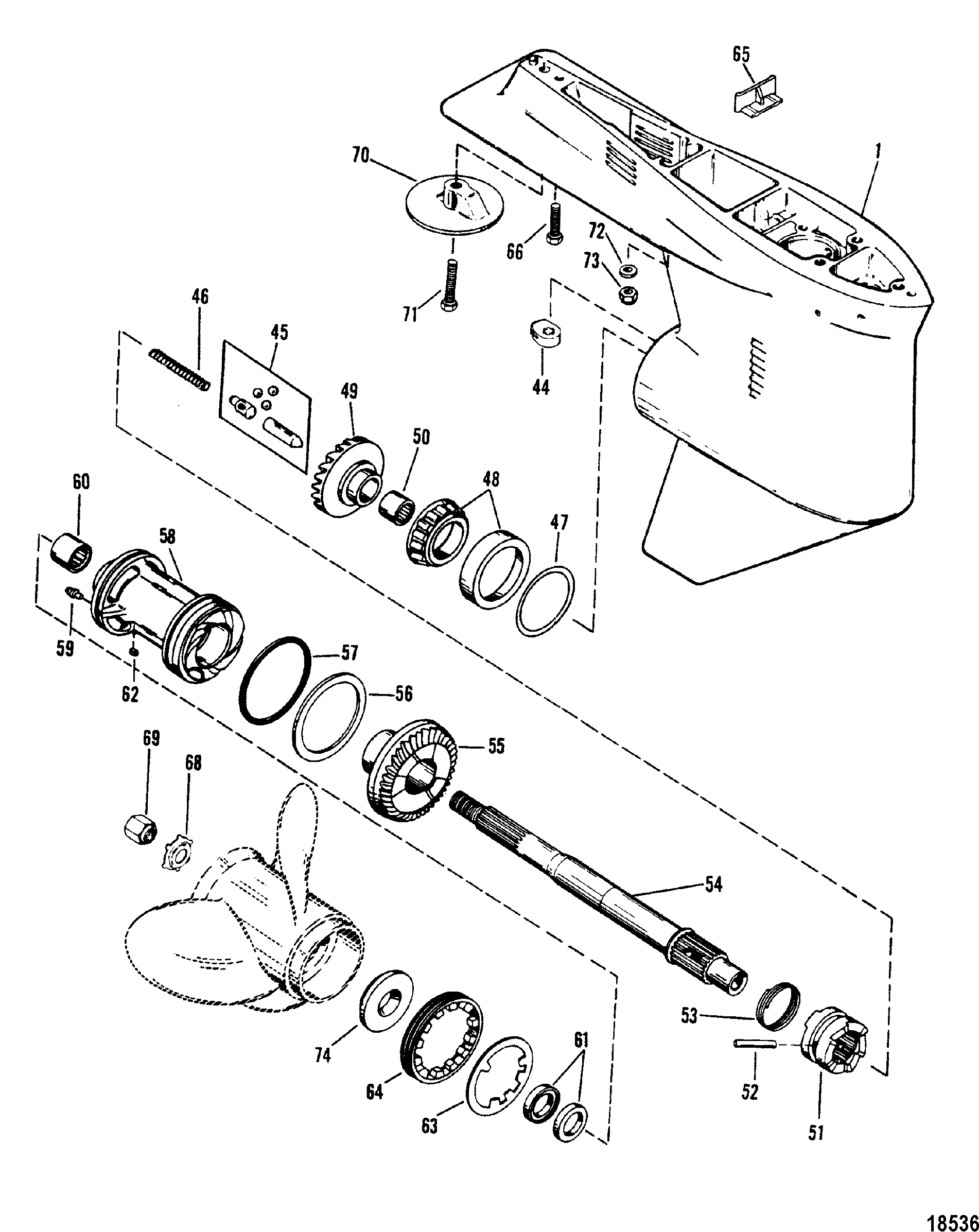 GEAR HOUSING(PROPELLER SHAFT) (CASTING #1674-814247C)