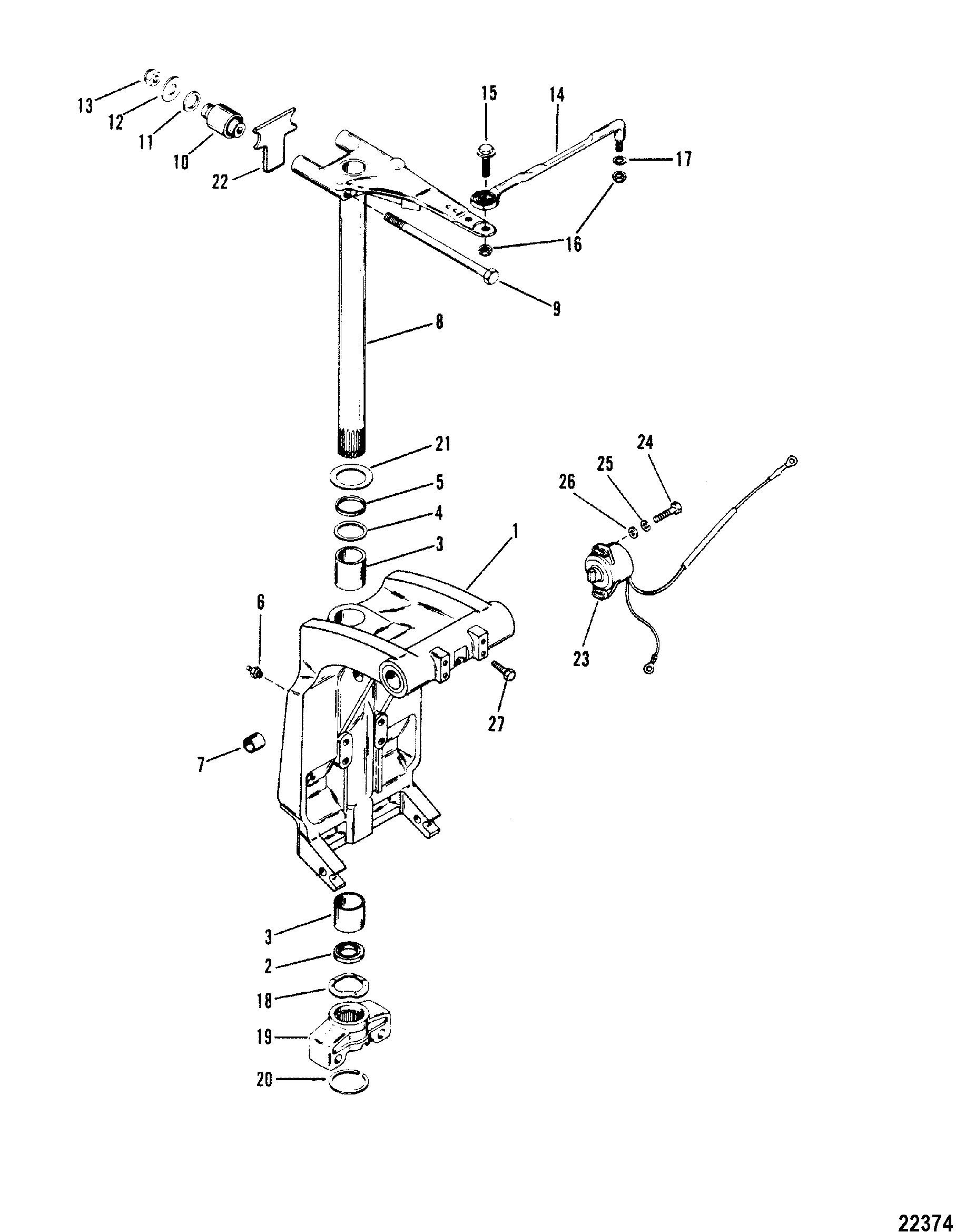 SWIVEL BRACKET AND STEERING ARM