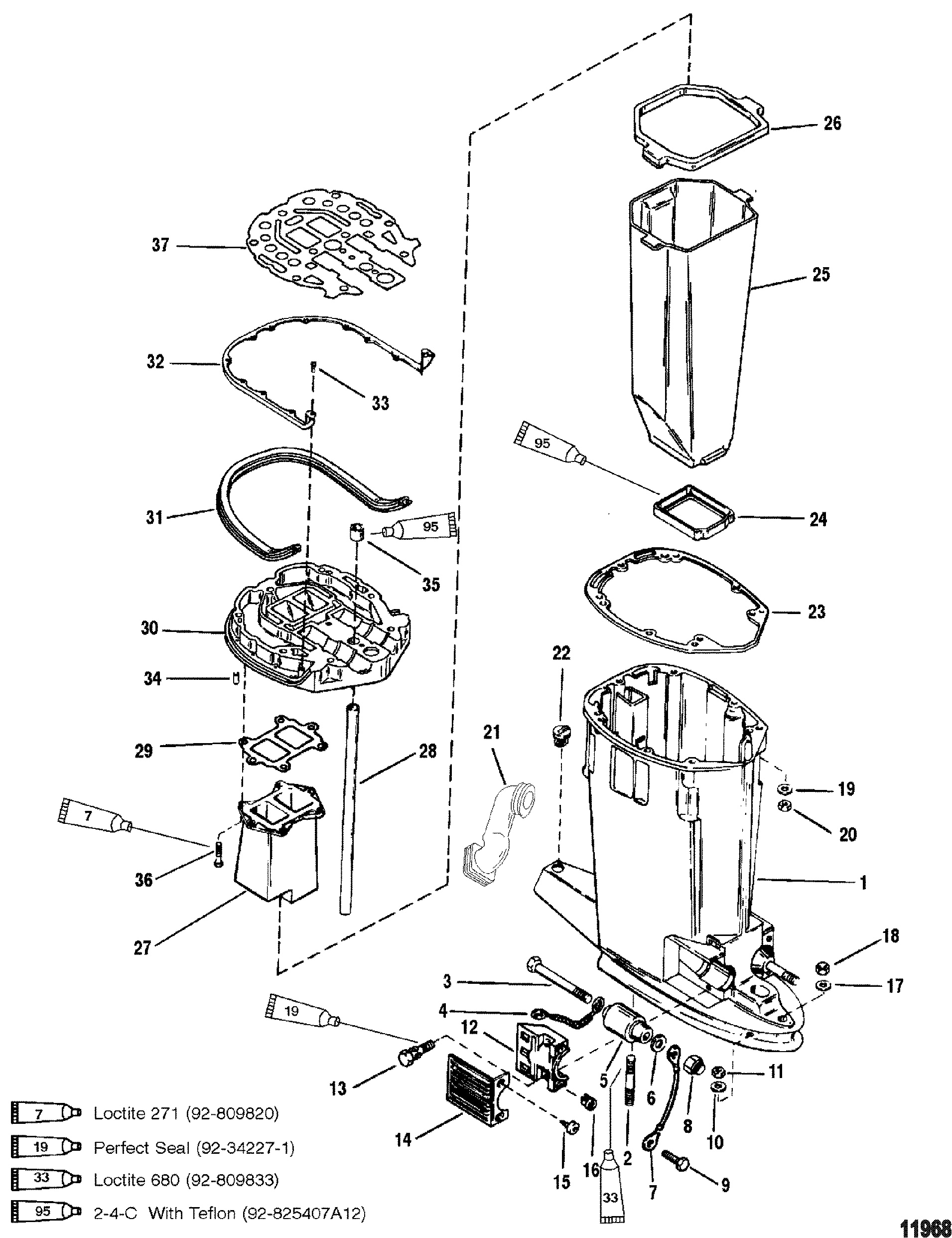 Drive Shaft Housing And Exhaust Tube