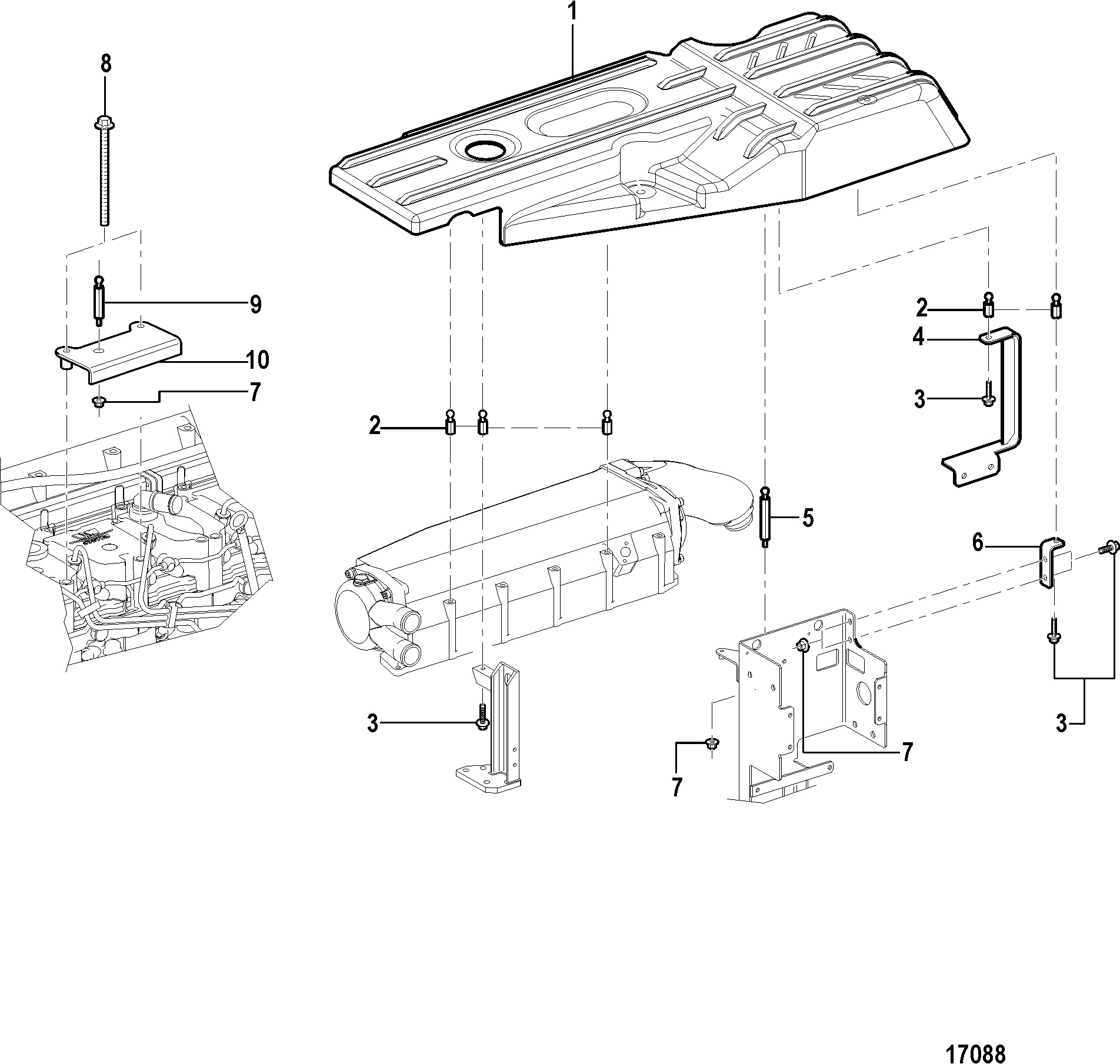 Cubierta del motor