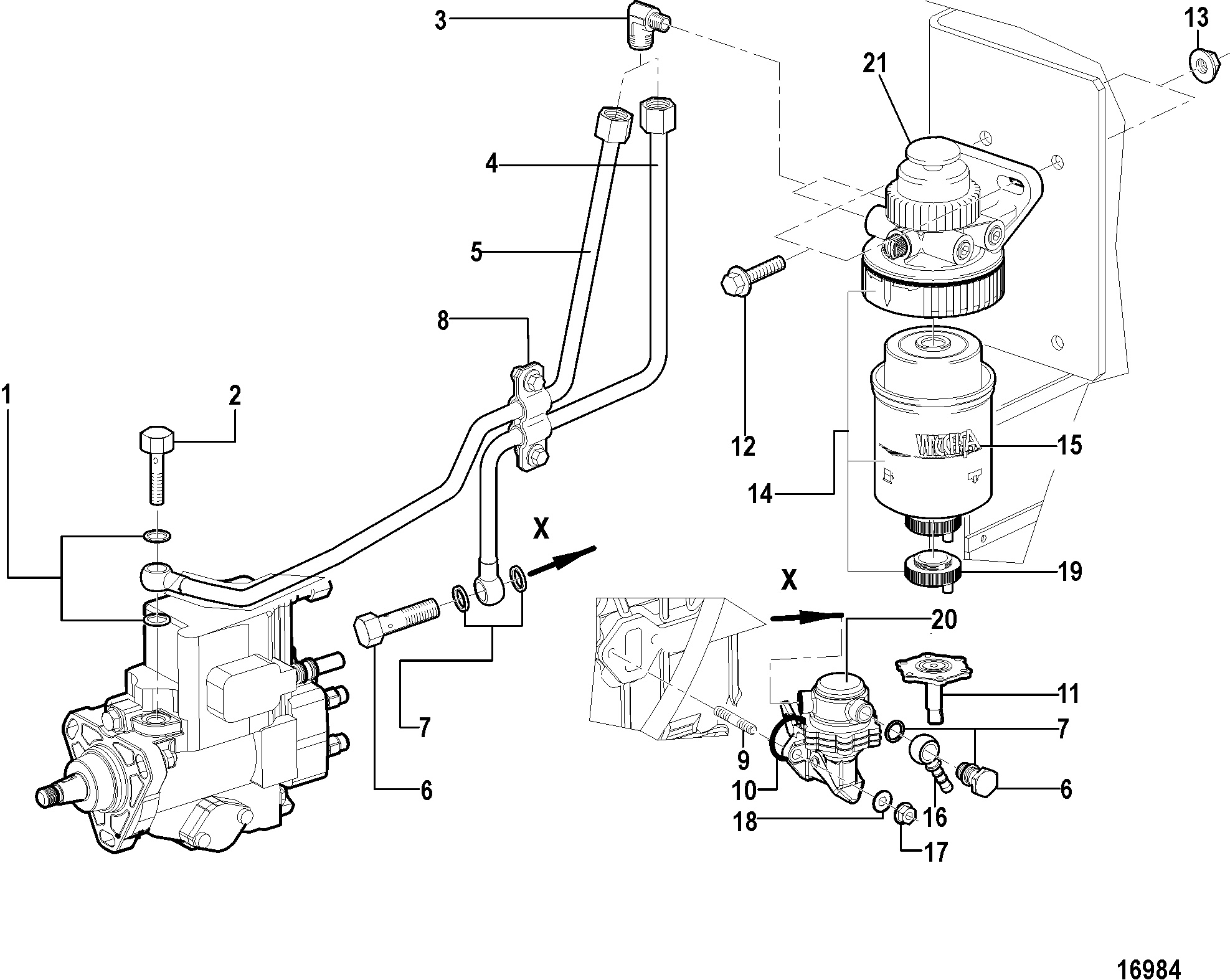 Fuel Pump and Filter(All Electronic Engines)