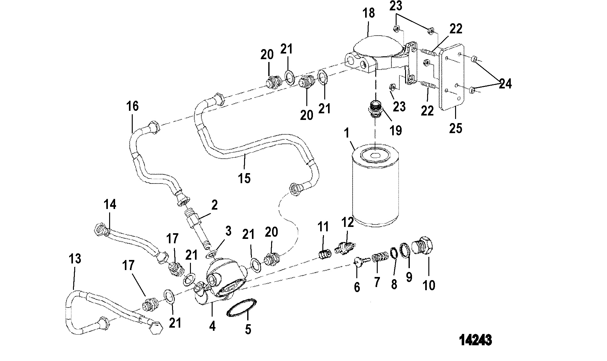 Oil Filter And Oil Hoses