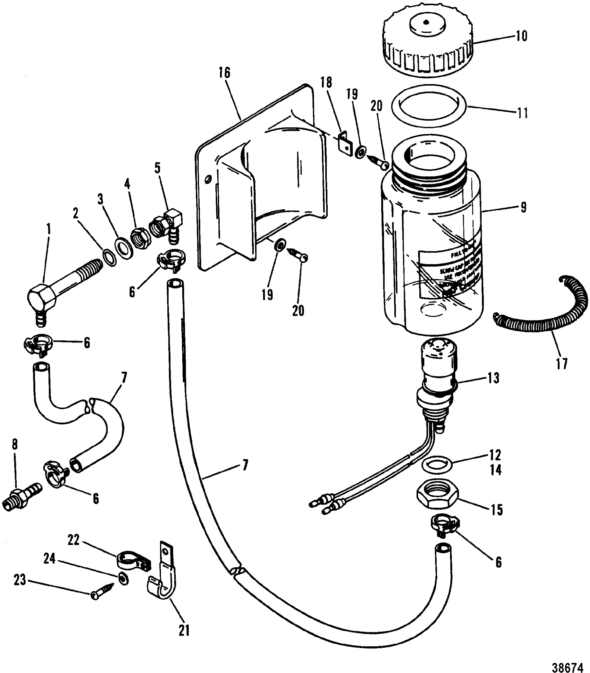 OIL RESERVOIR COMPONENTS(ROUND OIL BOTTLE)