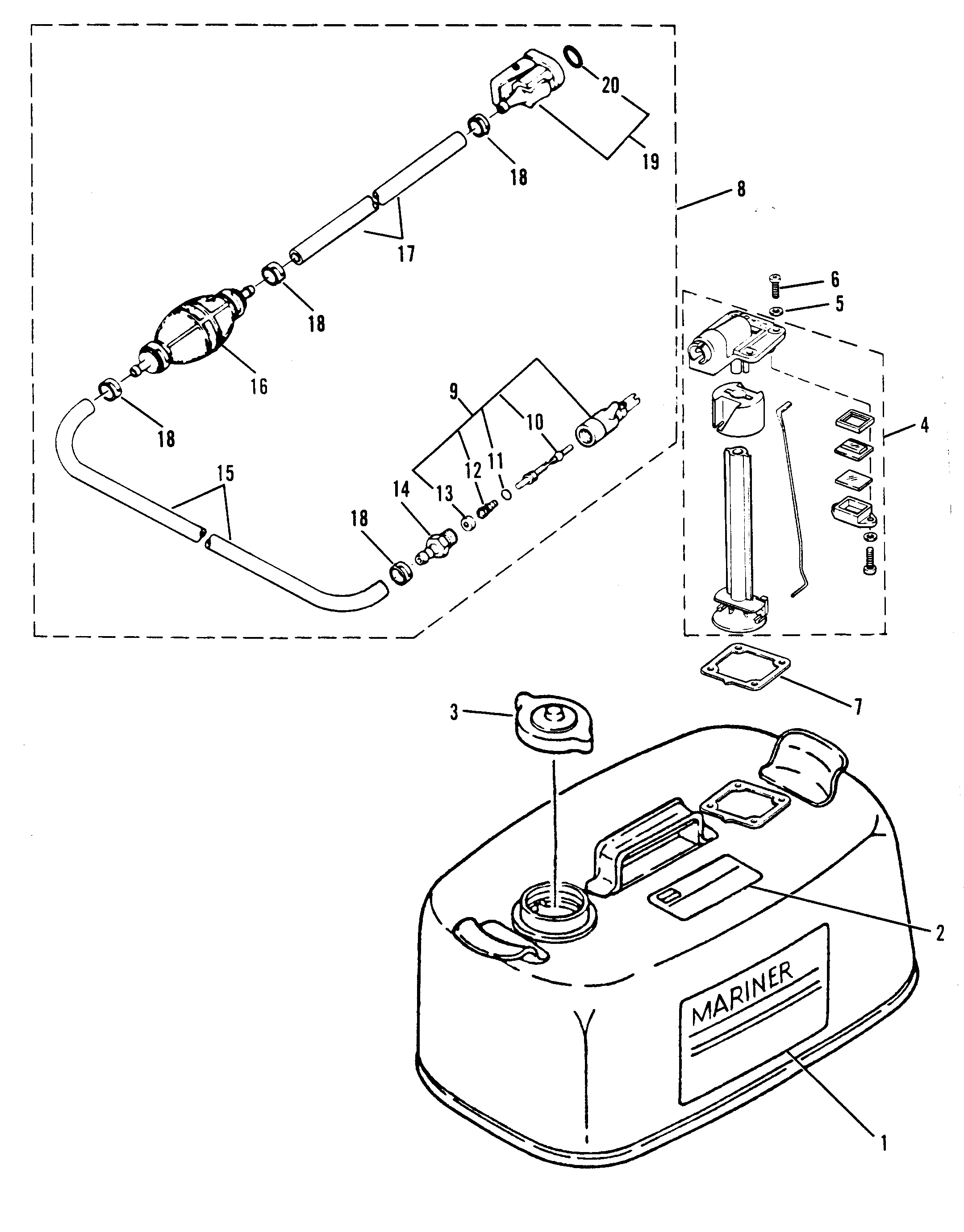 ENSEMBLE RÉSERVOIR DE CARBURANT ET CONDUITE DE CARBURANT (ÉQUIPEMENT D'ORIGINE) 24 L