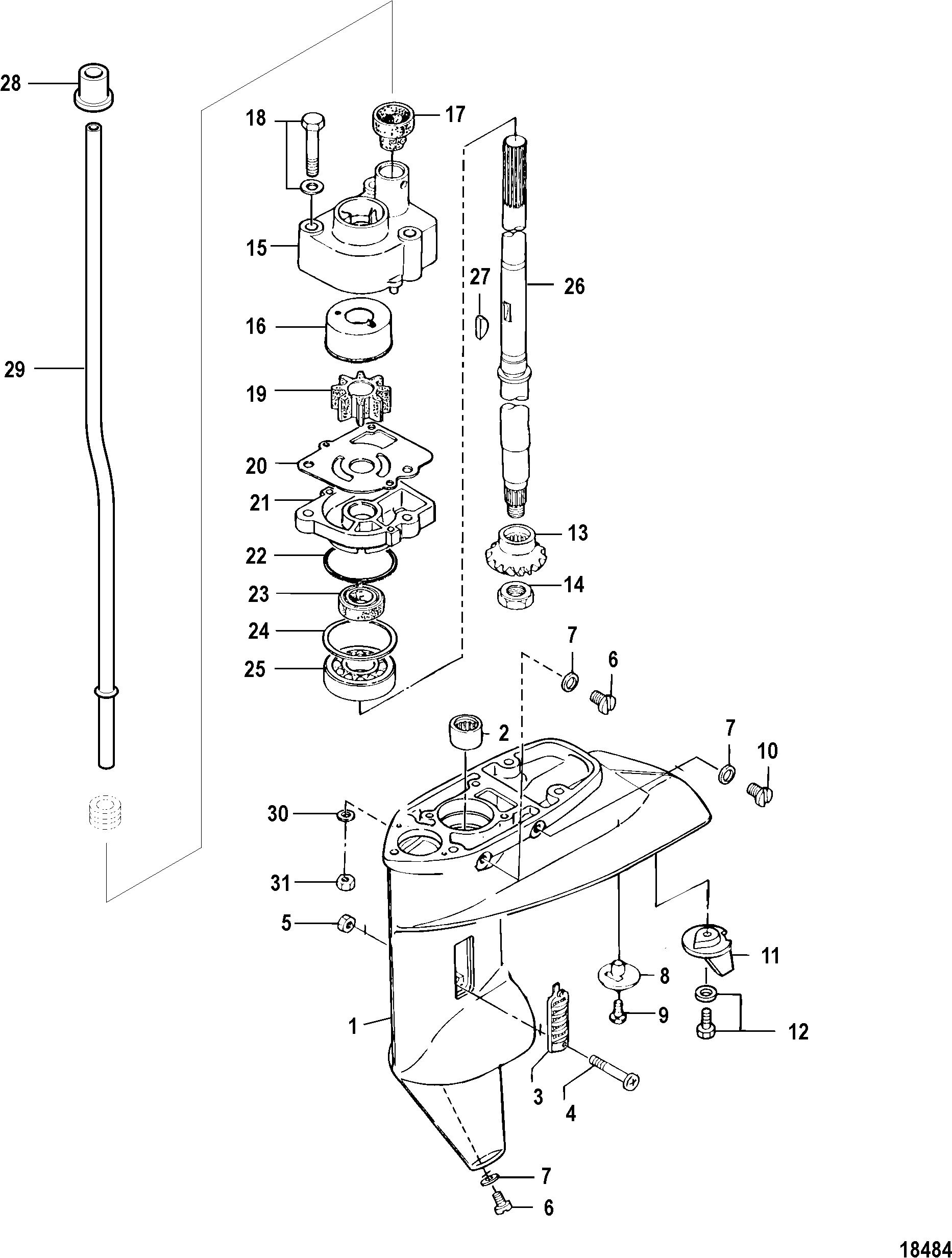 Gear Housing, Driveshaft-Bigfoot