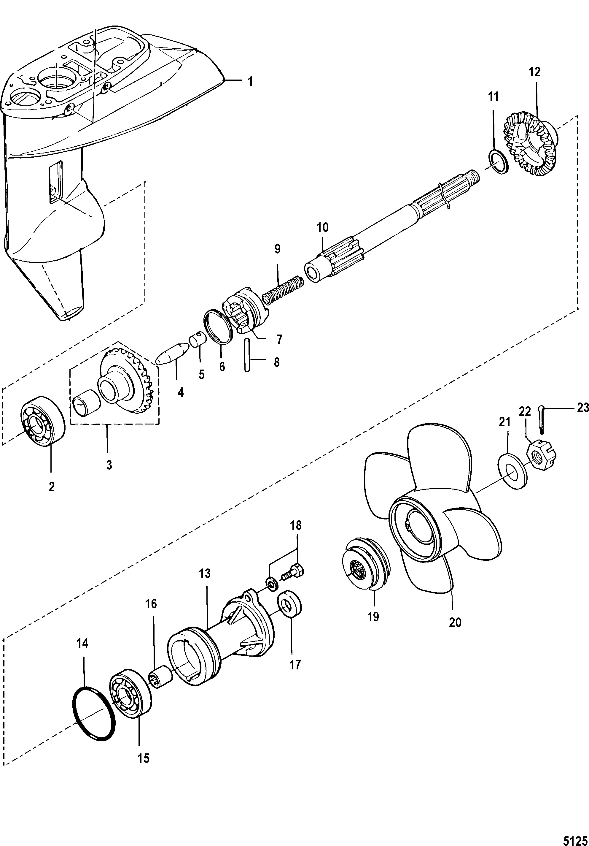 Gear Housing, Propeller Shaft-Bigfoot