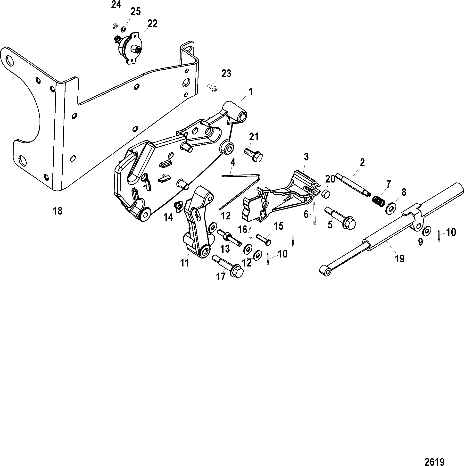 Shift Bracket(DESIGN II-With Hairpin Clips or 4 Cotter Pins)