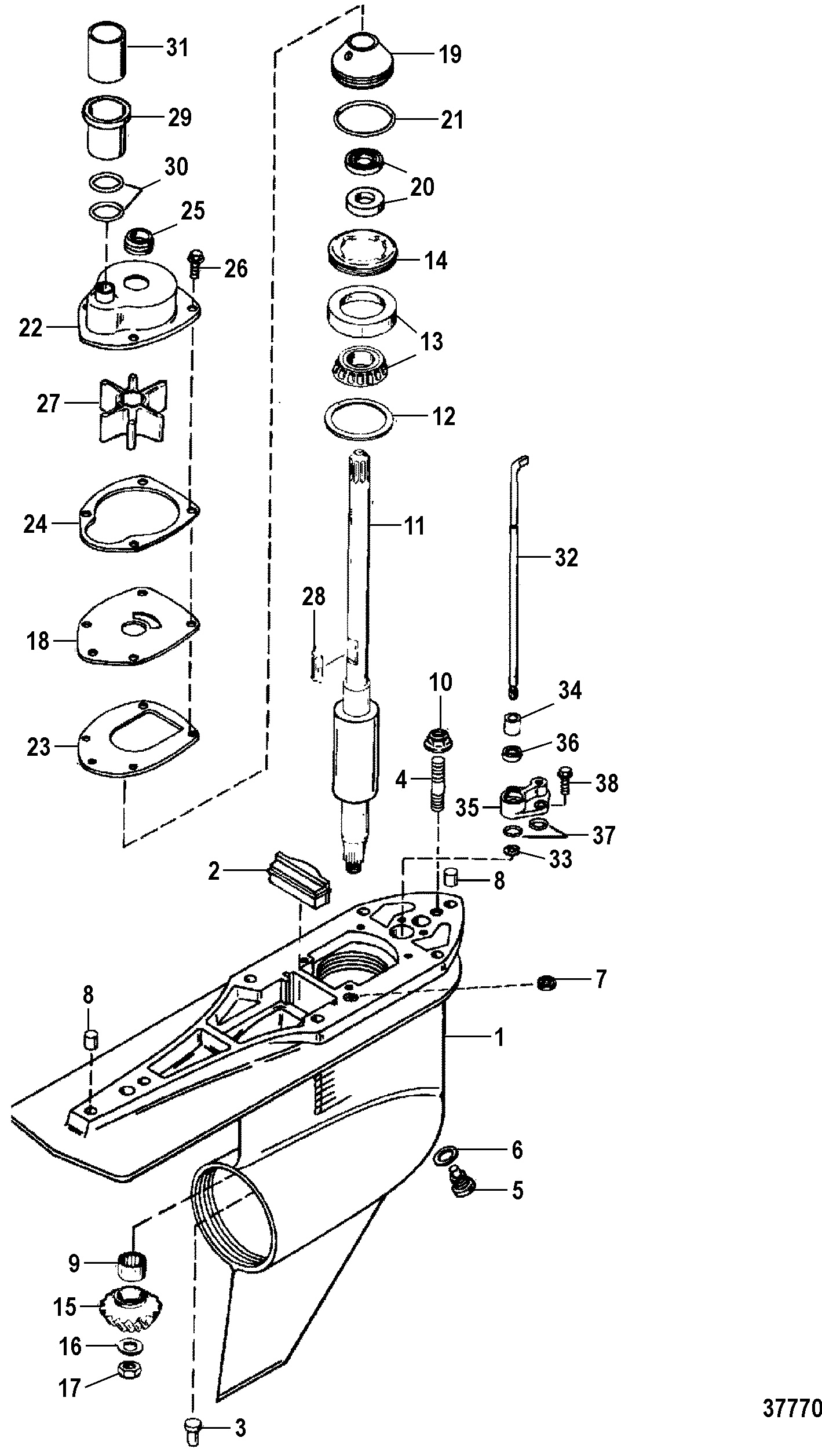 GEAR HOUSING(DRIVESHAFT)(COUNTER ROTATION)