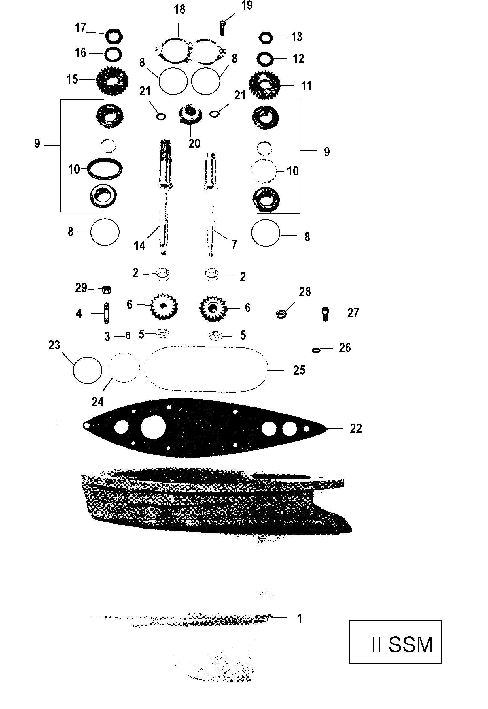 GEAR HOUSING ASSEMBLY(DRIVESHAFT) (II SSM)