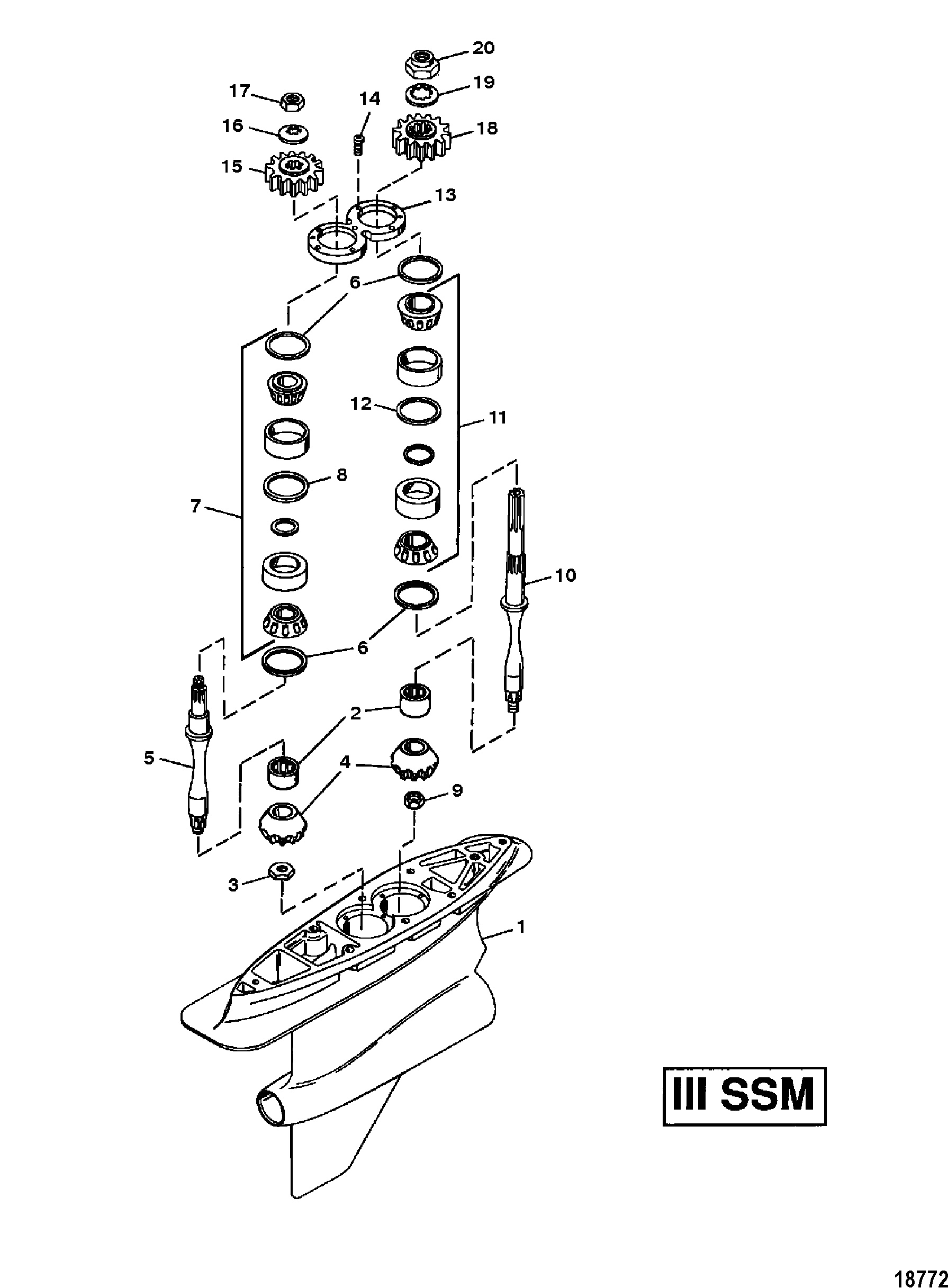 GEAR HOUSING ASSEMBLY(DRIVESHAFT) (III SSM)