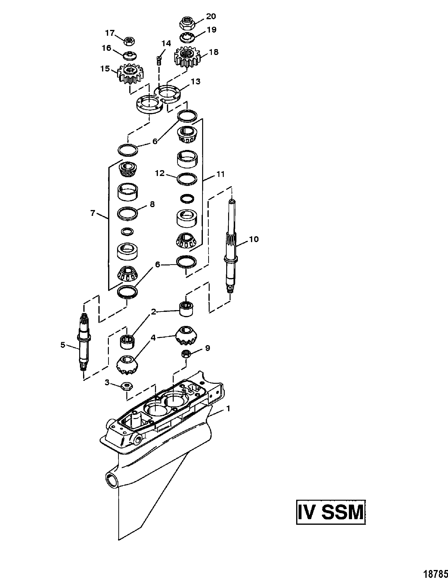 GEAR HOUSING ASSEMBLY(DRIVESHAFT) (IV SSM)