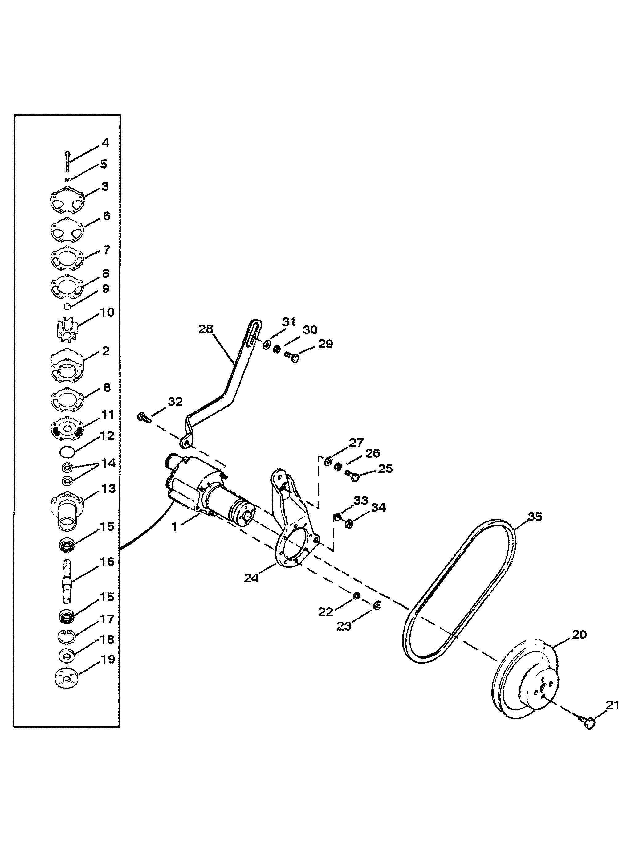 SEA WATER PUMP ASSEMBLY