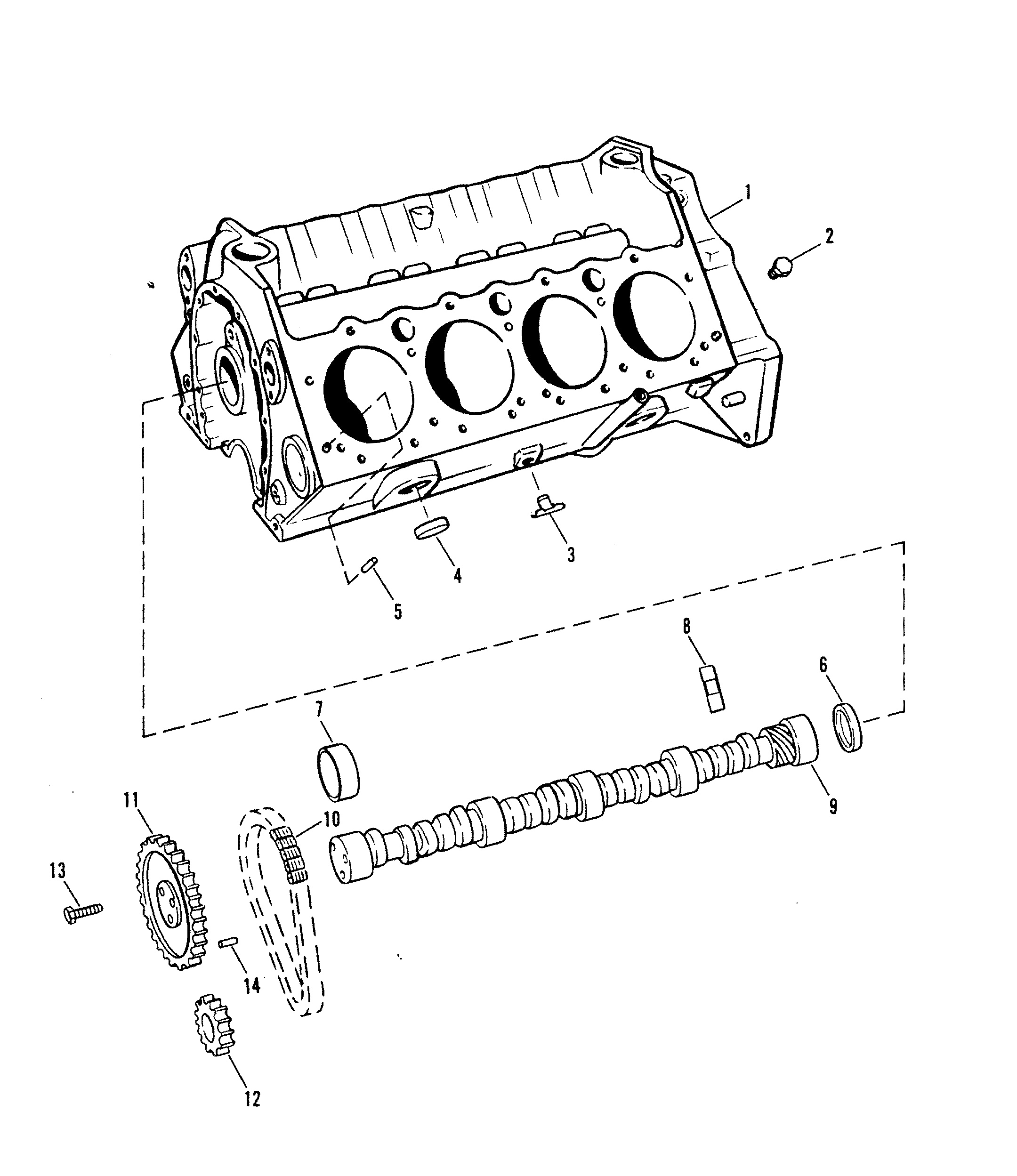 CYLINDER BLOCK AND CAMSHAFT