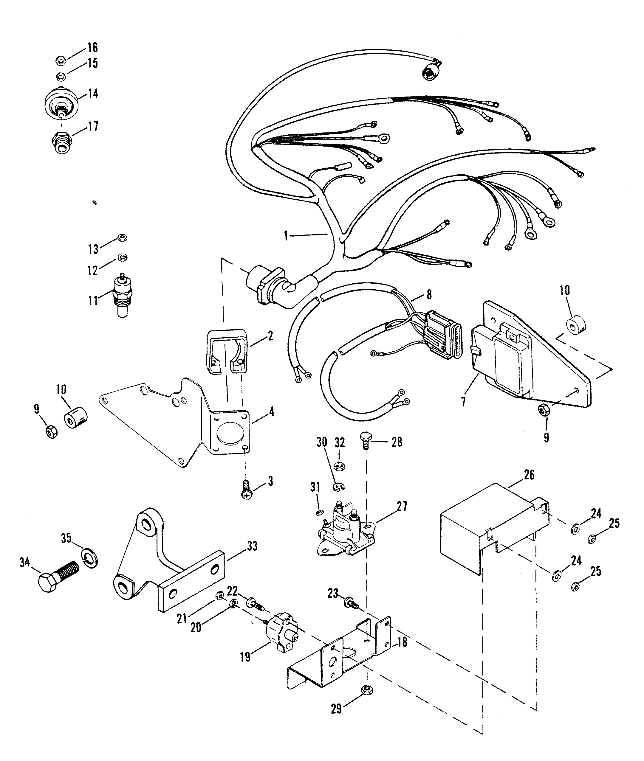WIRING HARNESS AND ELECTRICAL COMPONENTS