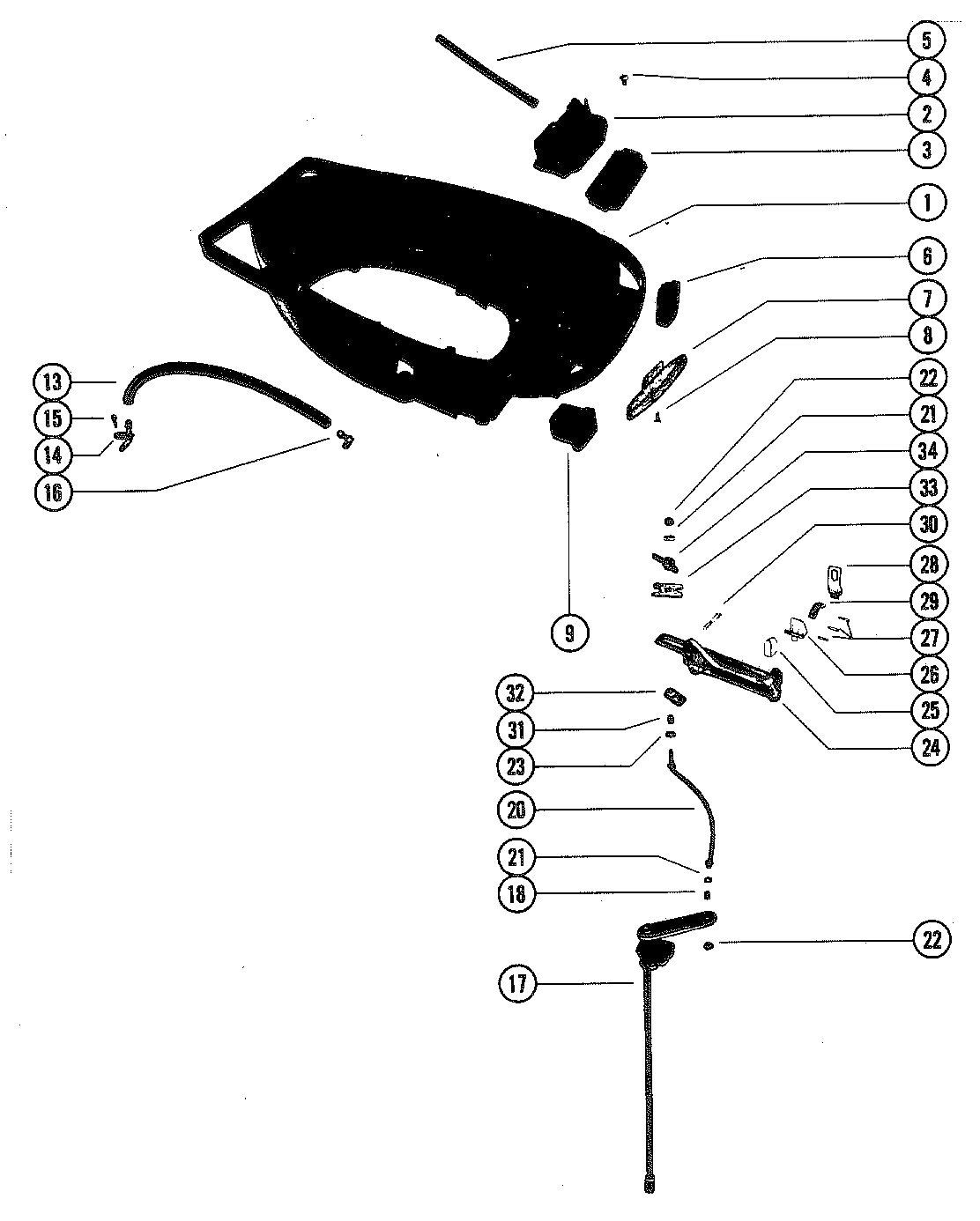 BOTTOM COWL AND SHIFT LINKAGE