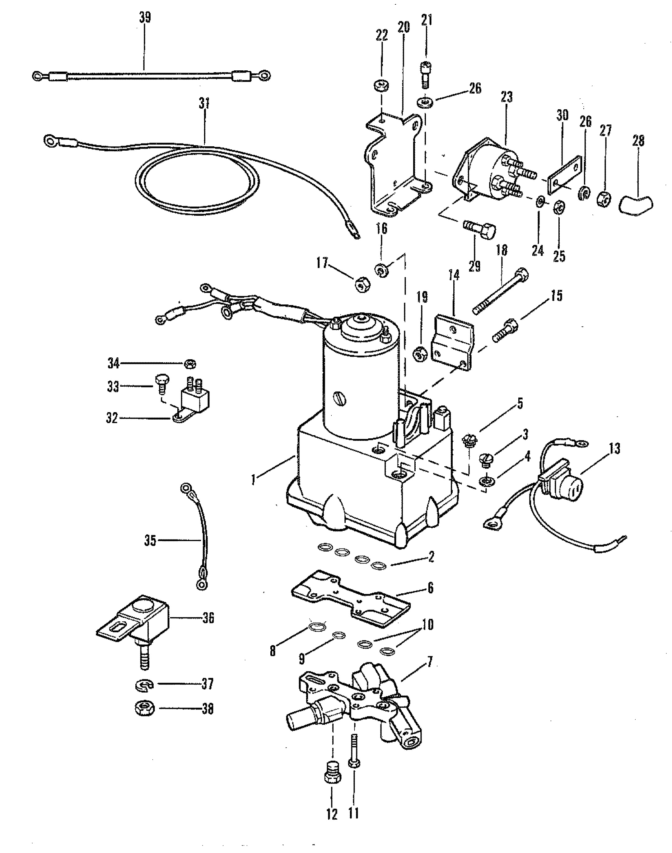 POWER TRIM COMPONENTS (WITH CIRCUIT BREAKER AND FUSE)